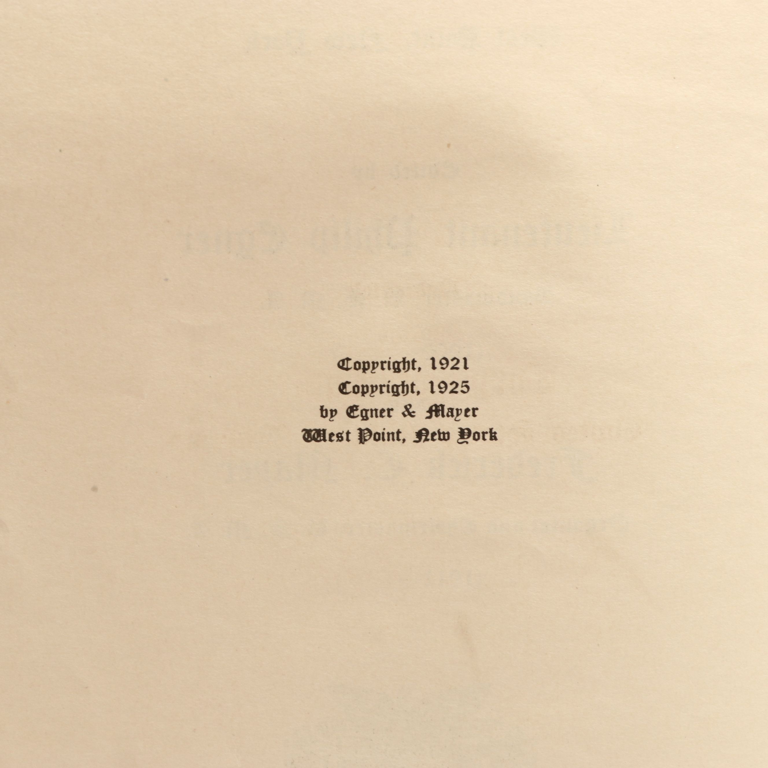 "Readings From the Holy Scriptures" and "Songs of the U.S. Military Academy"