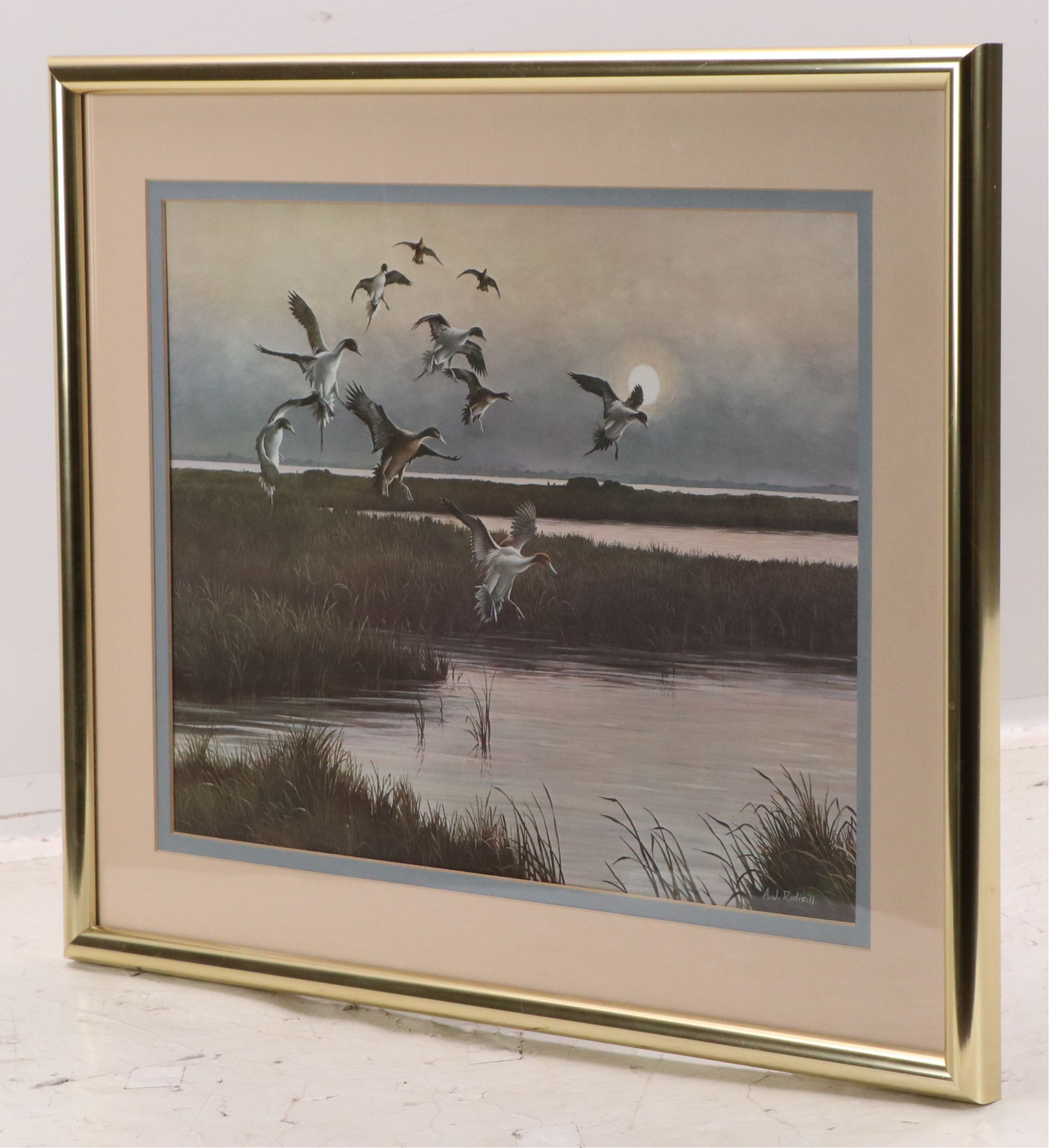 After Anthony J. Rudisill Offset Lithograph "Pintails"