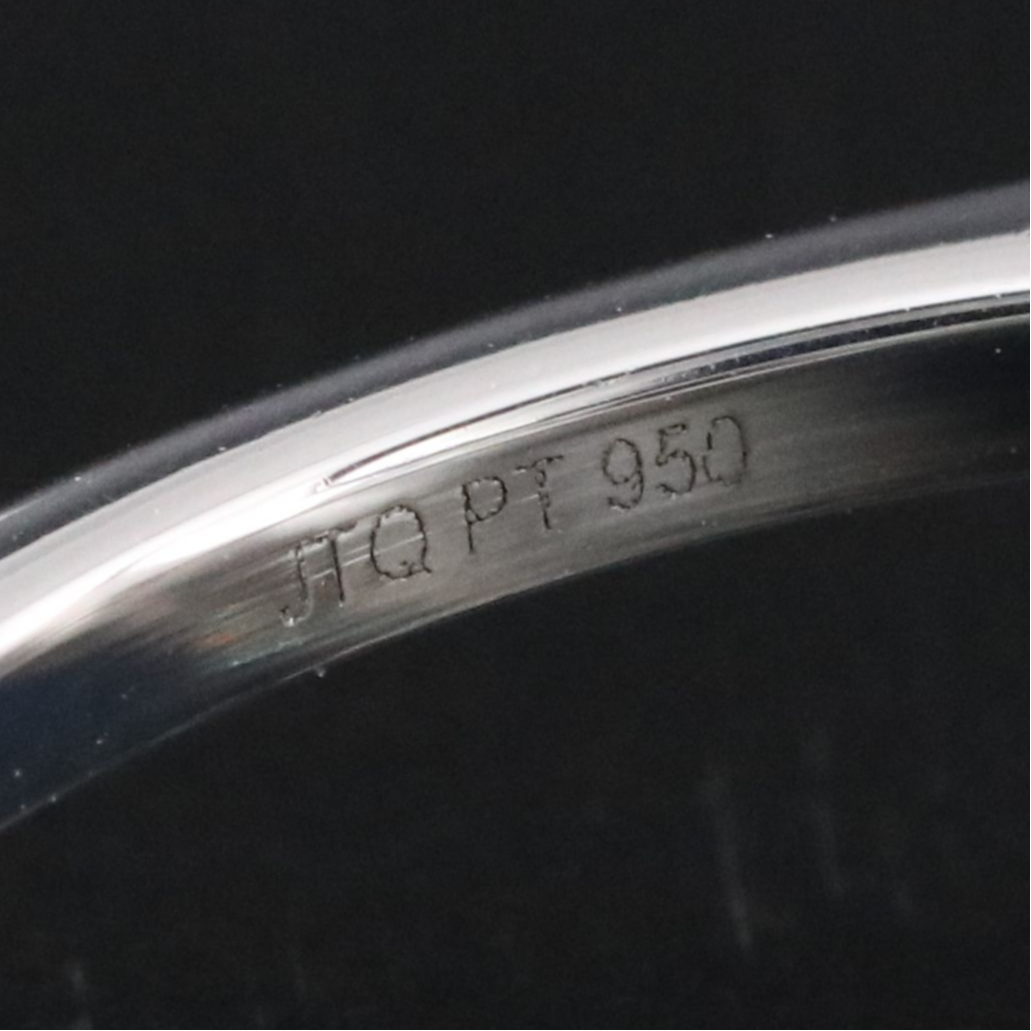 Platinum 5.24 CT Sapphire and White Sapphire Ring