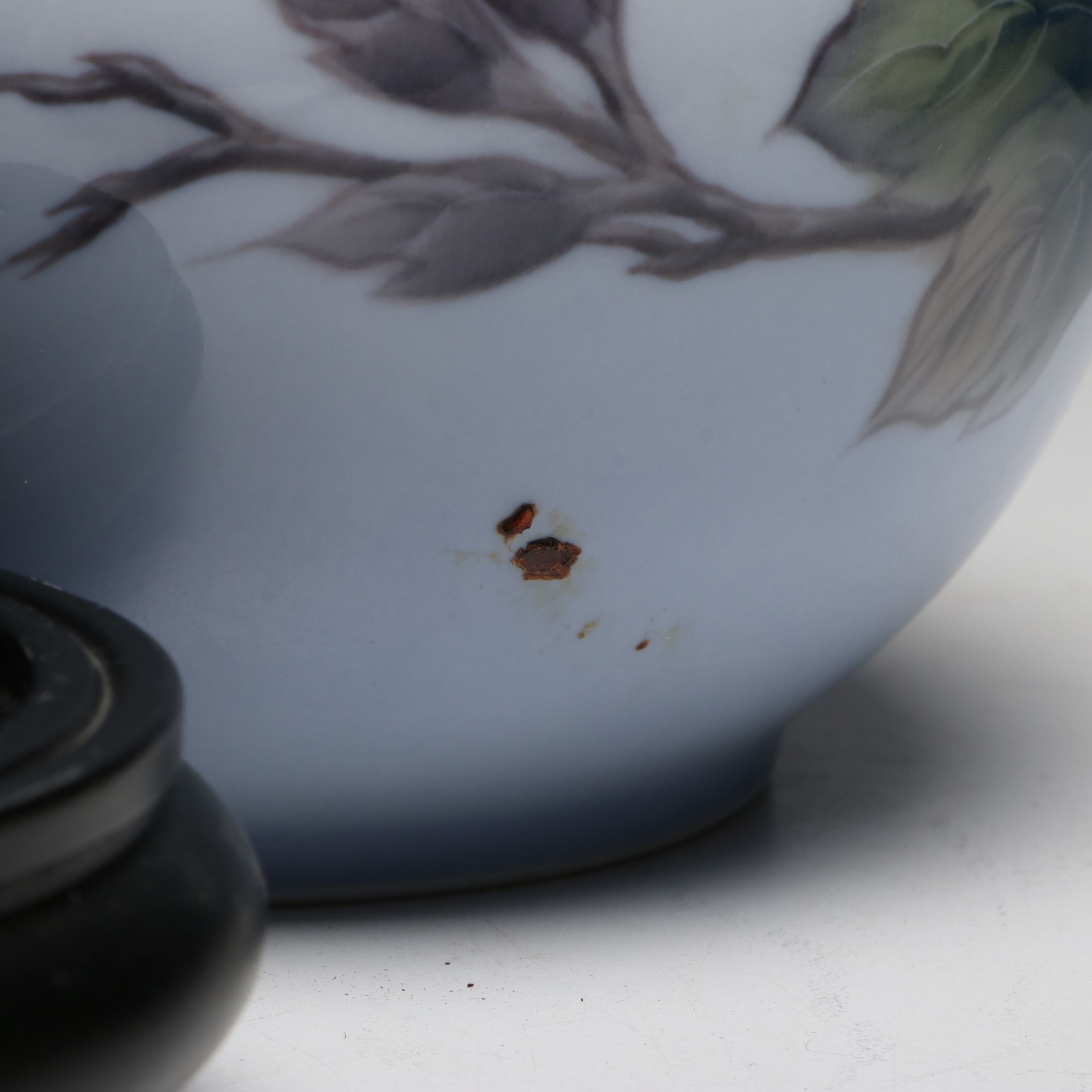 Royal Copenhagen Blackberry Porcelain Vase and Sailboat Dish