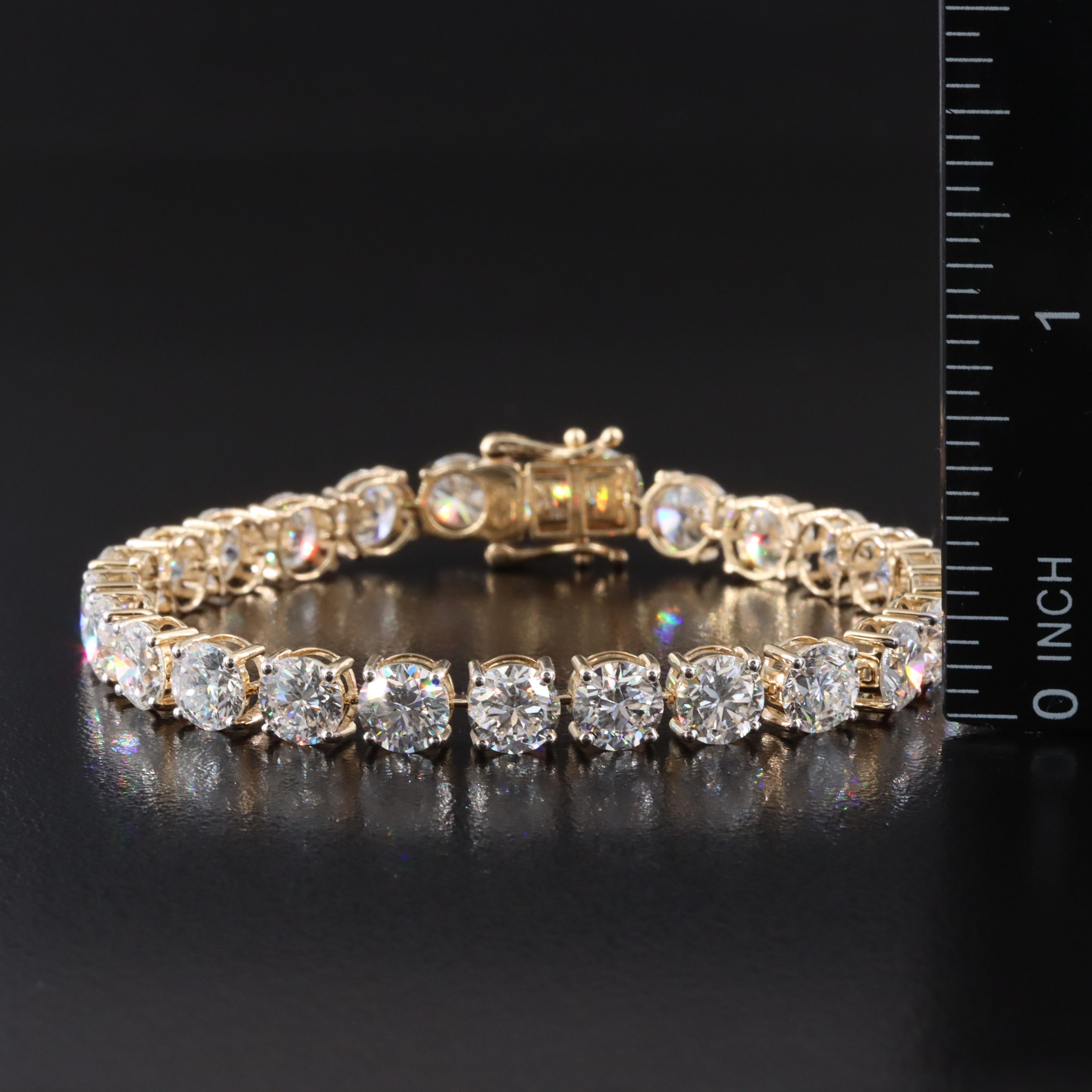 14K 18.95 CTW Lab Grown Diamond Line Bracelet