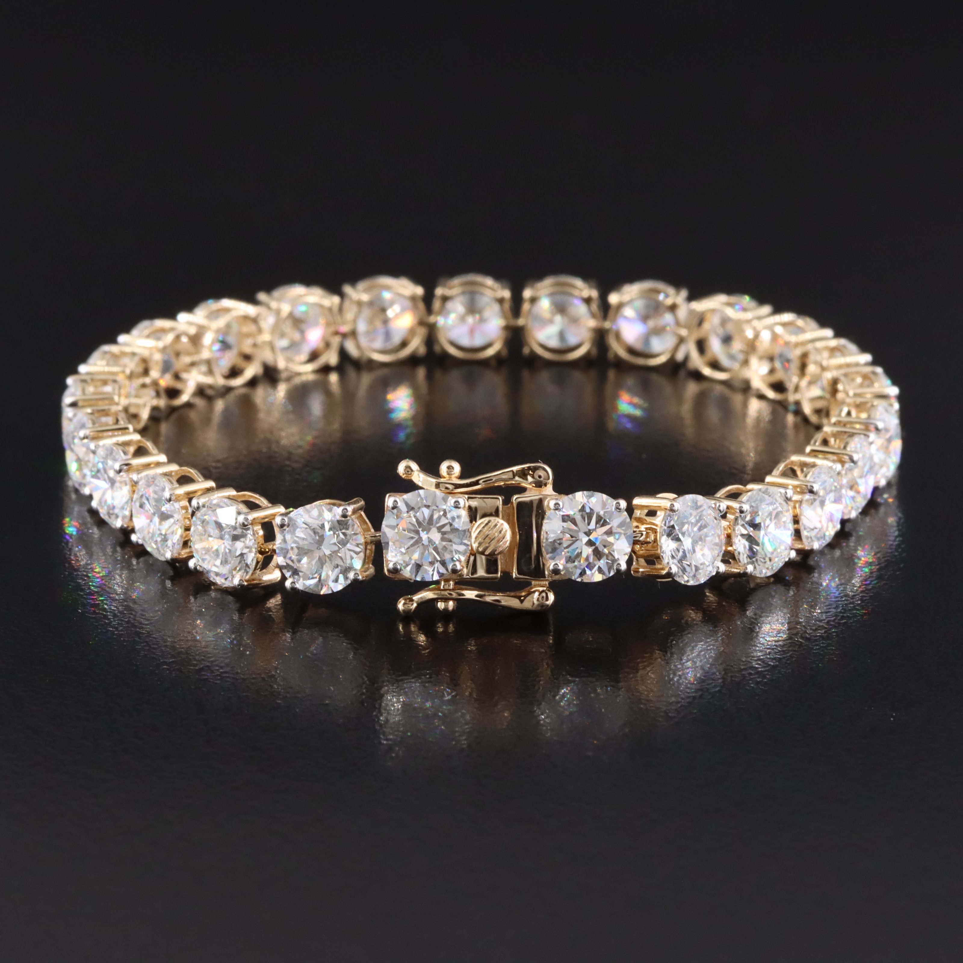 14K 18.95 CTW Lab Grown Diamond Line Bracelet