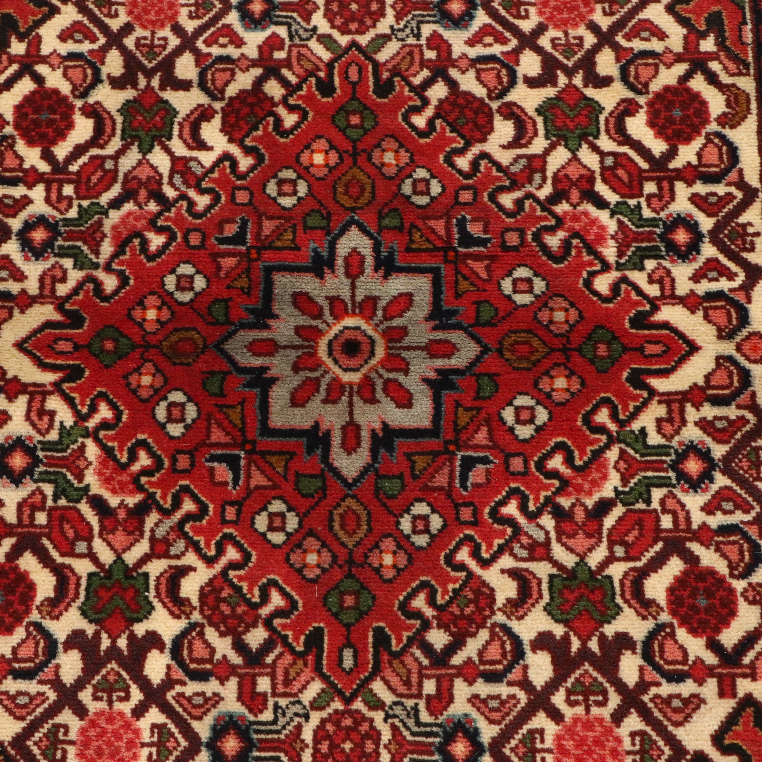 3'4 x 4'10 Hand-Knotted Persian Hamadan Accent Rug