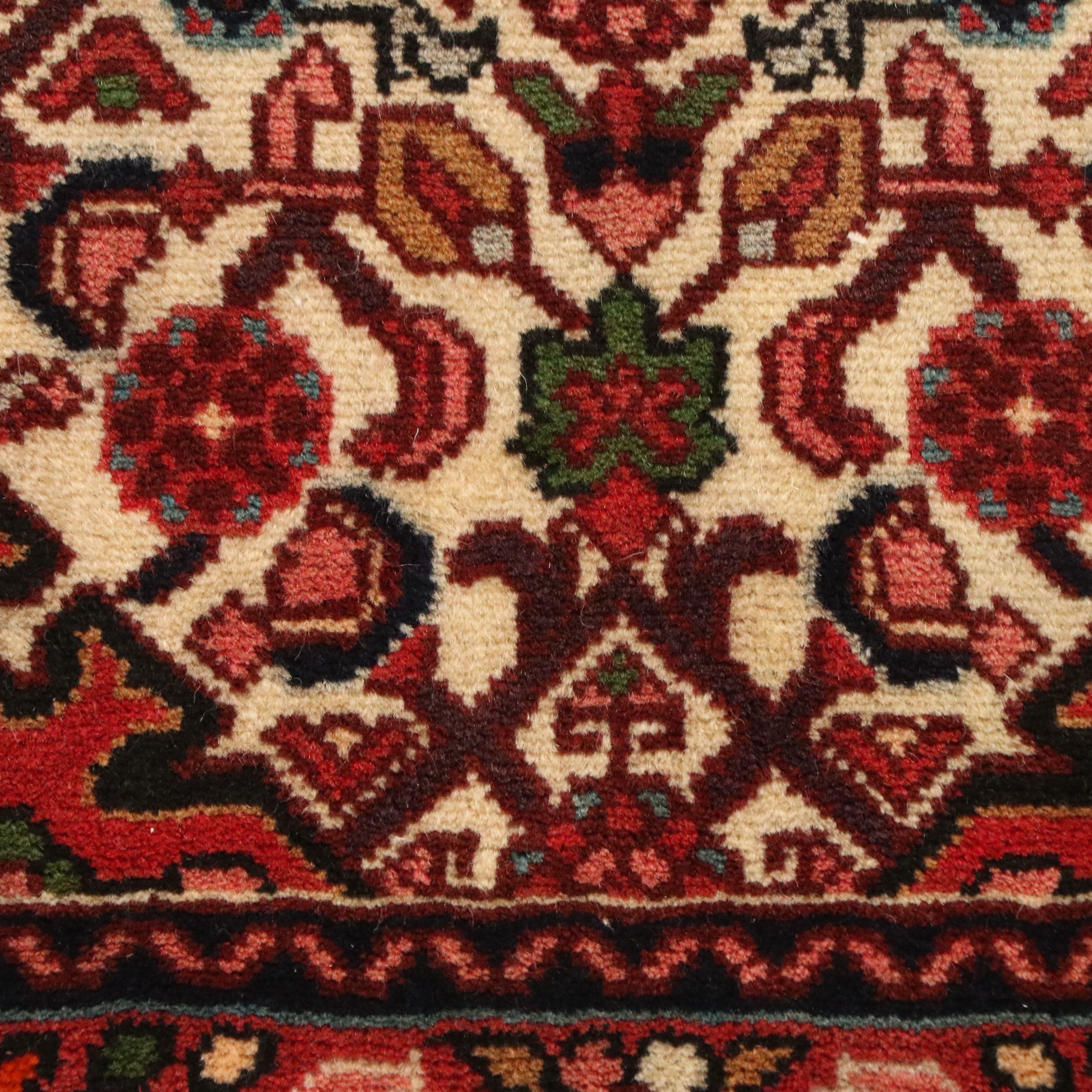 3'4 x 4'10 Hand-Knotted Persian Hamadan Accent Rug