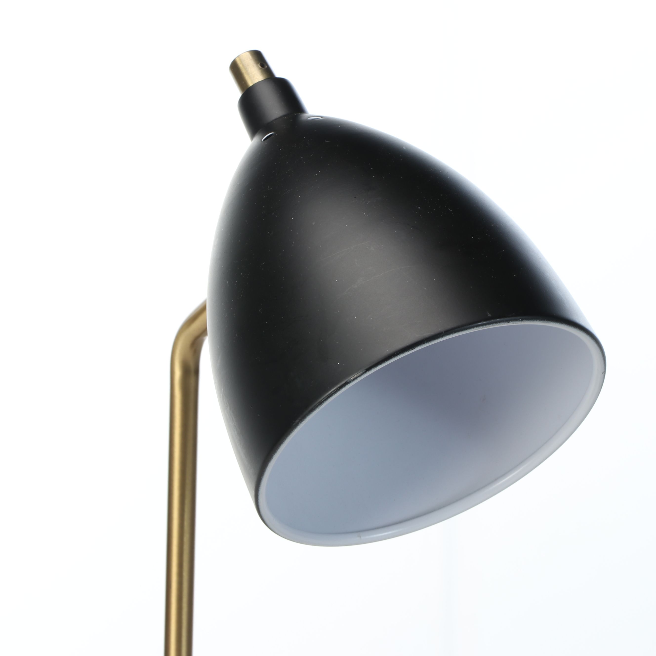 Black and Brass Finish Adjustable Desk Lamps