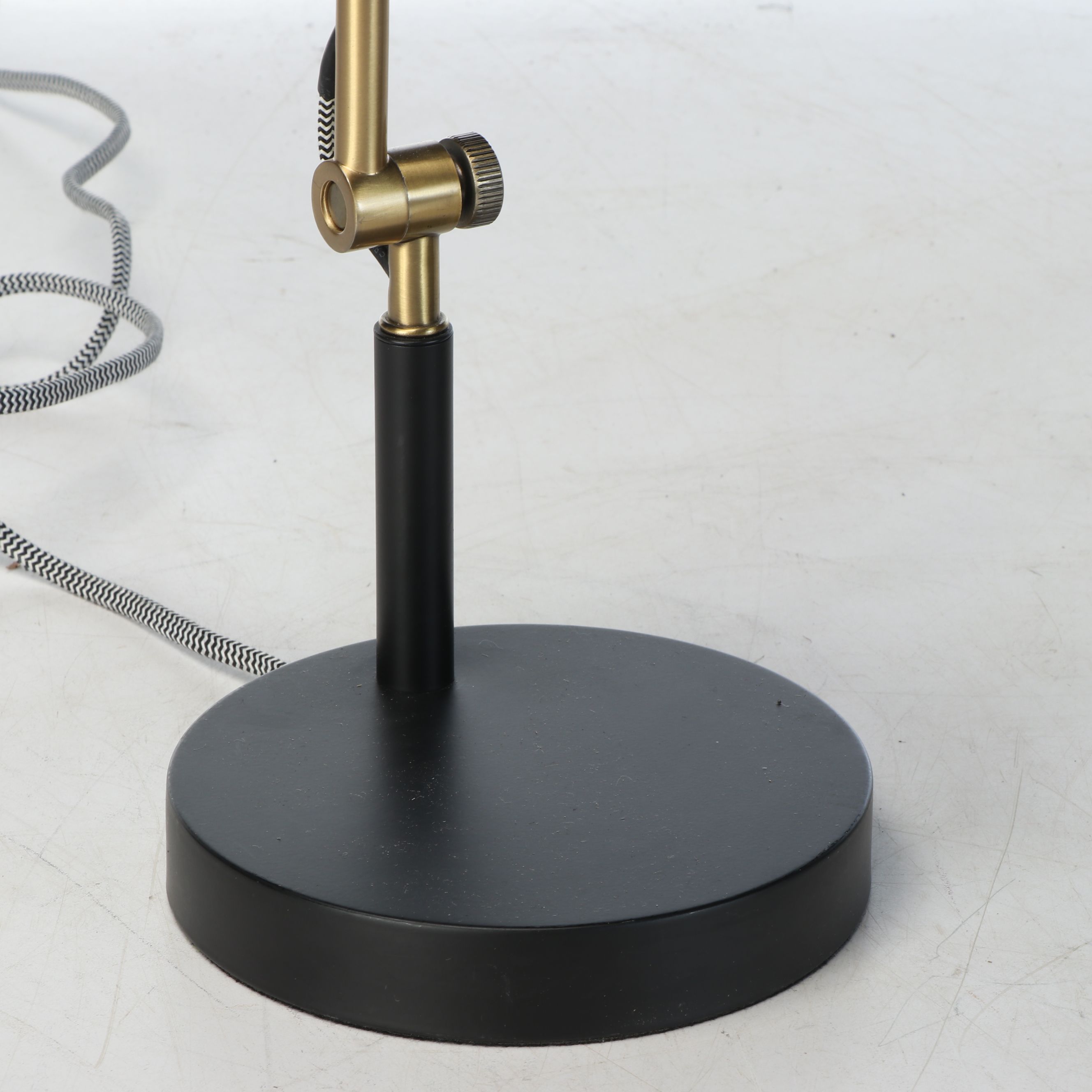 Black and Brass Finish Adjustable Desk Lamps