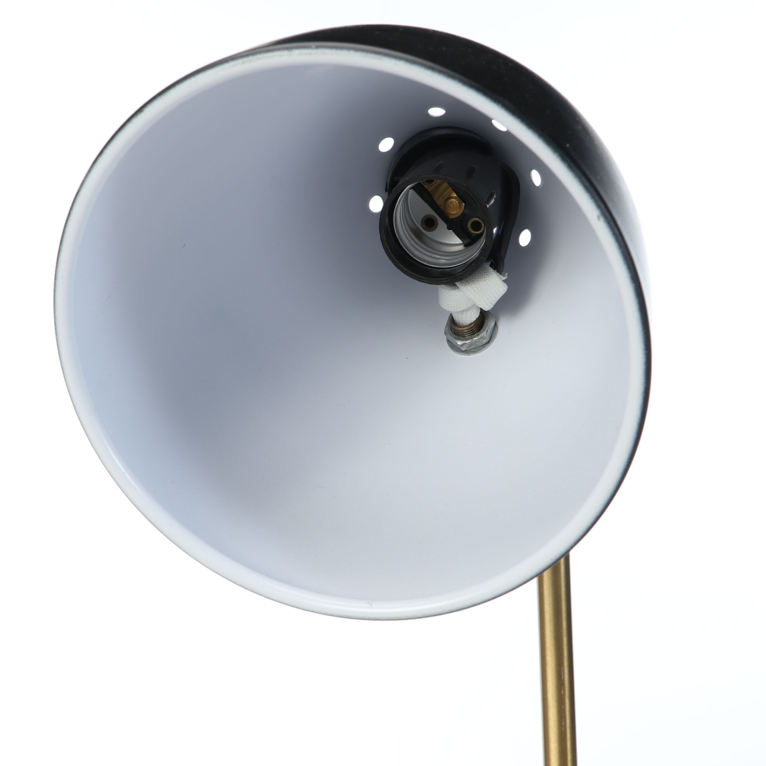 Black and Brass Finish Adjustable Desk Lamps