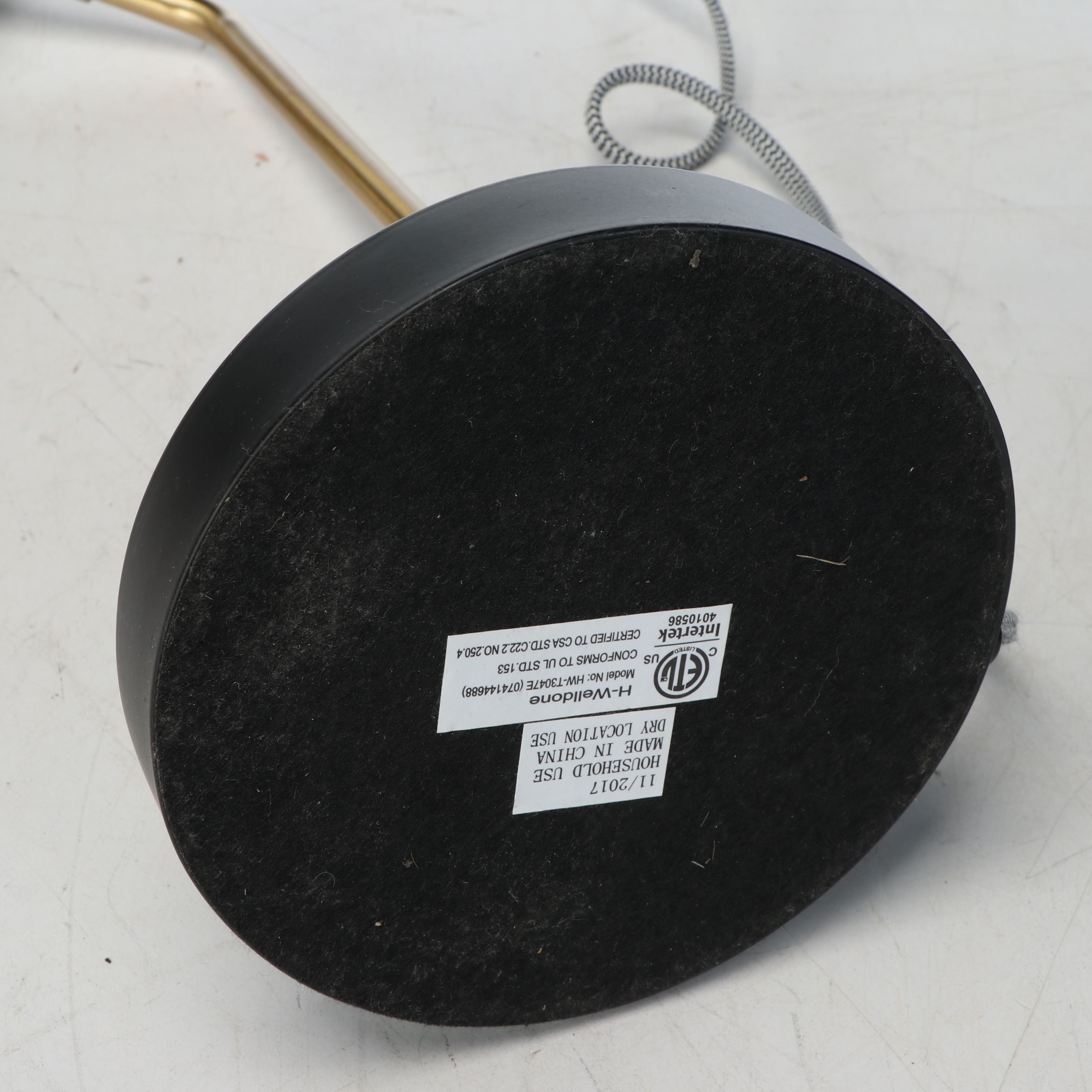 Black and Brass Finish Adjustable Desk Lamps