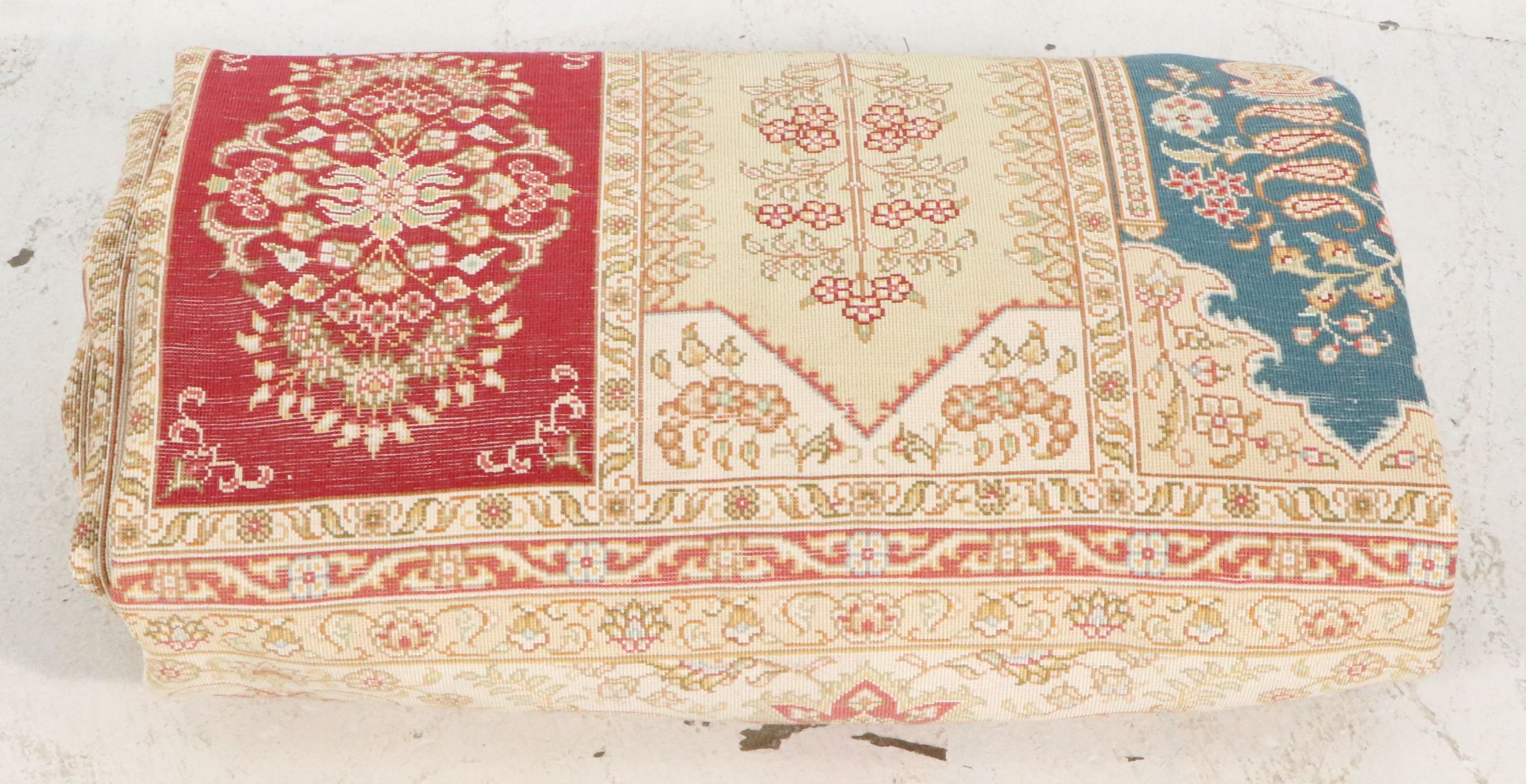 5'7 x 8'9 Hand-Knotted Indo-Kashmir Style "Four Seasons" Silk Area Rug