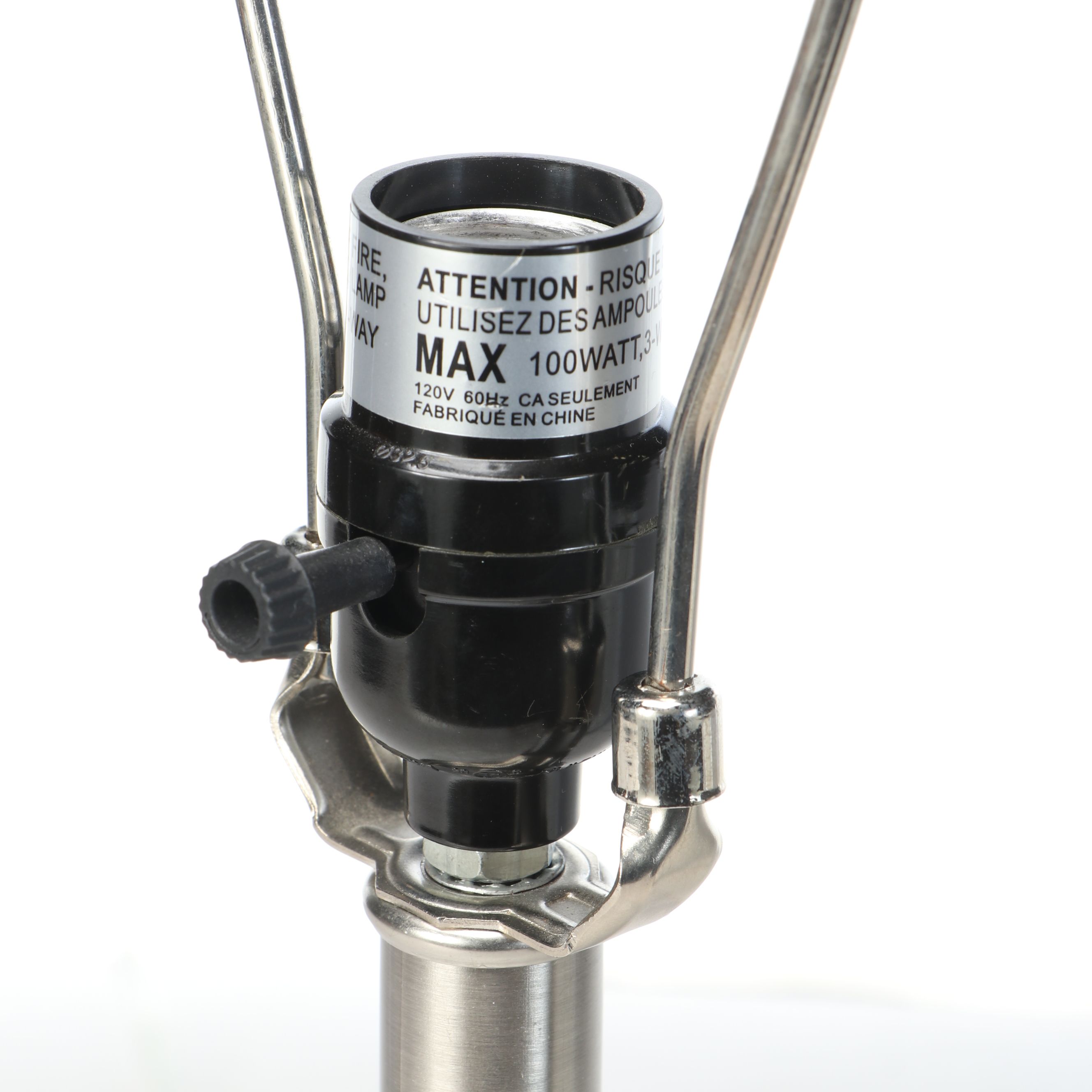 White Geometric Ceramic Table Lamps with Black Cotton Shades