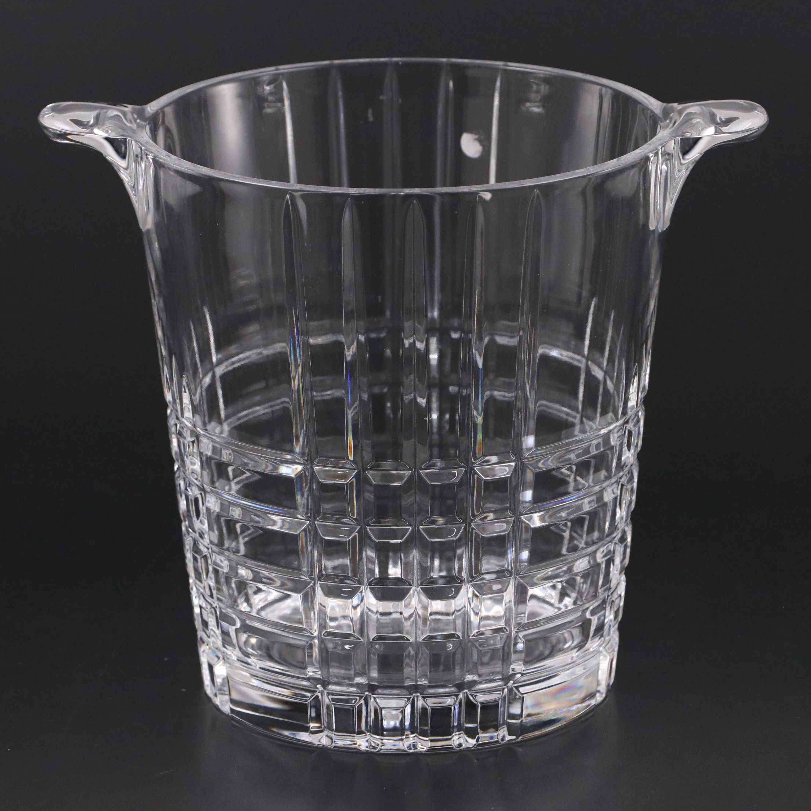 Tiffany & Co. "Plaid" Crystal Ice Bucket