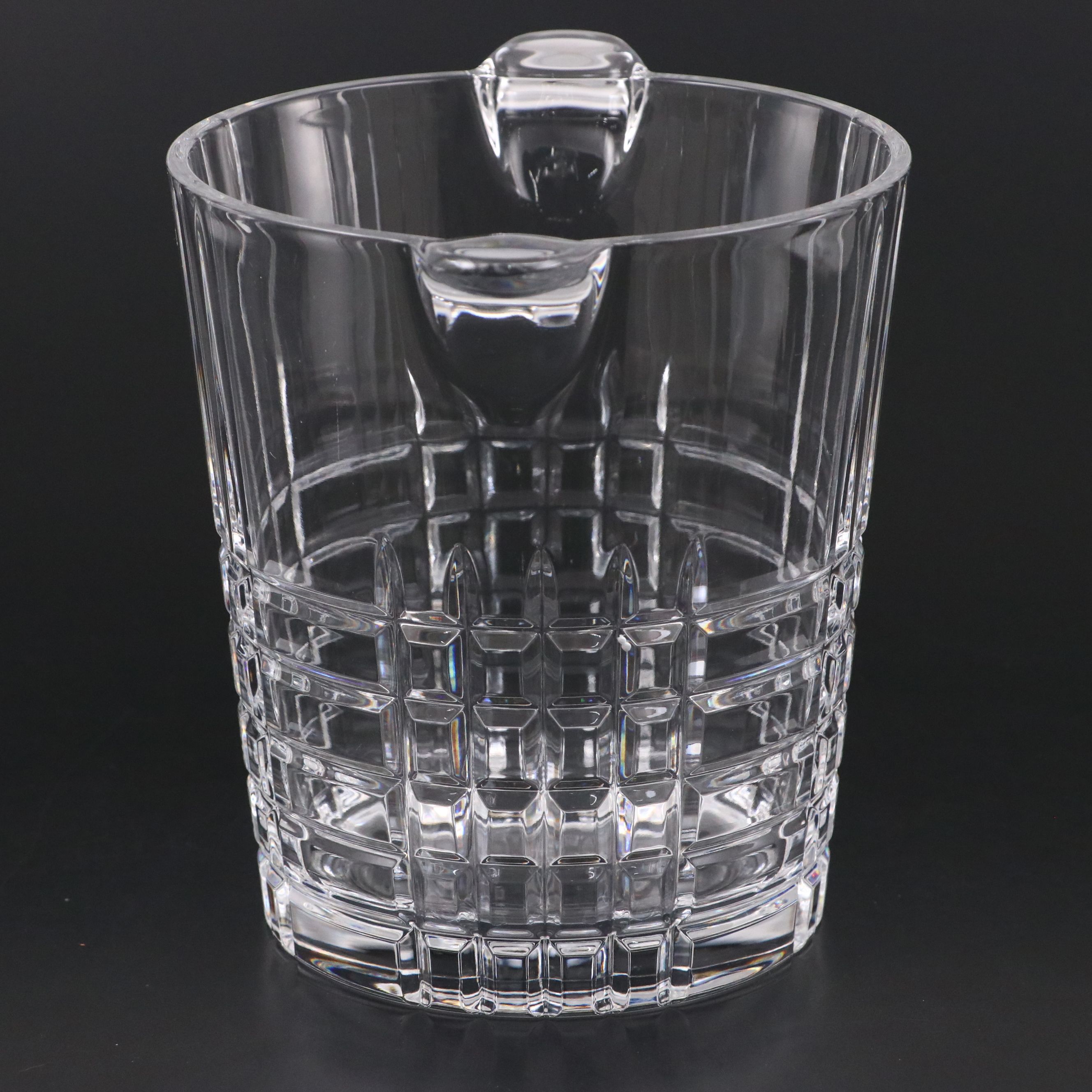 Tiffany & Co. "Plaid" Crystal Ice Bucket