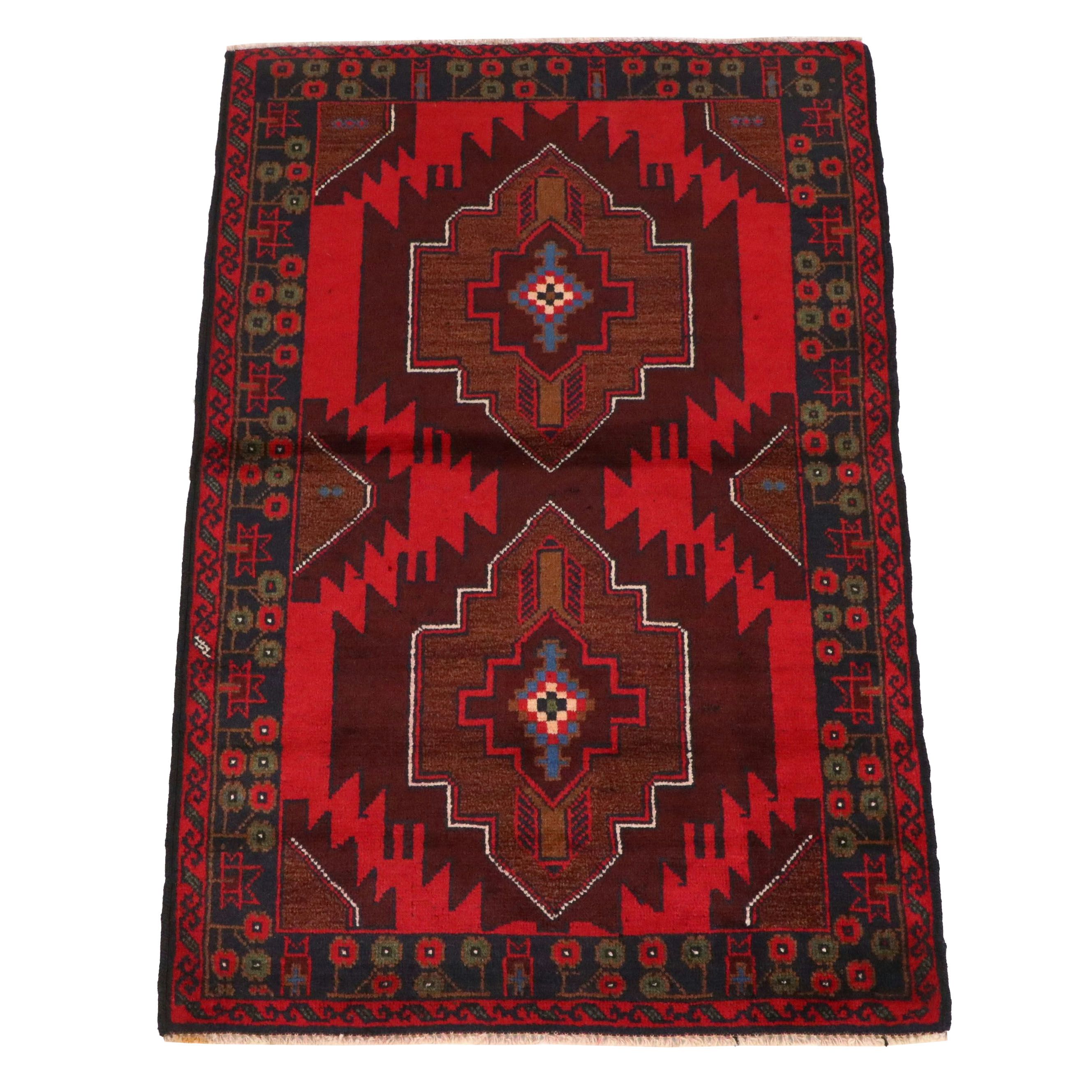 2'10 x 4'5 Hand-Knotted Afghan Taimani Accent Rug