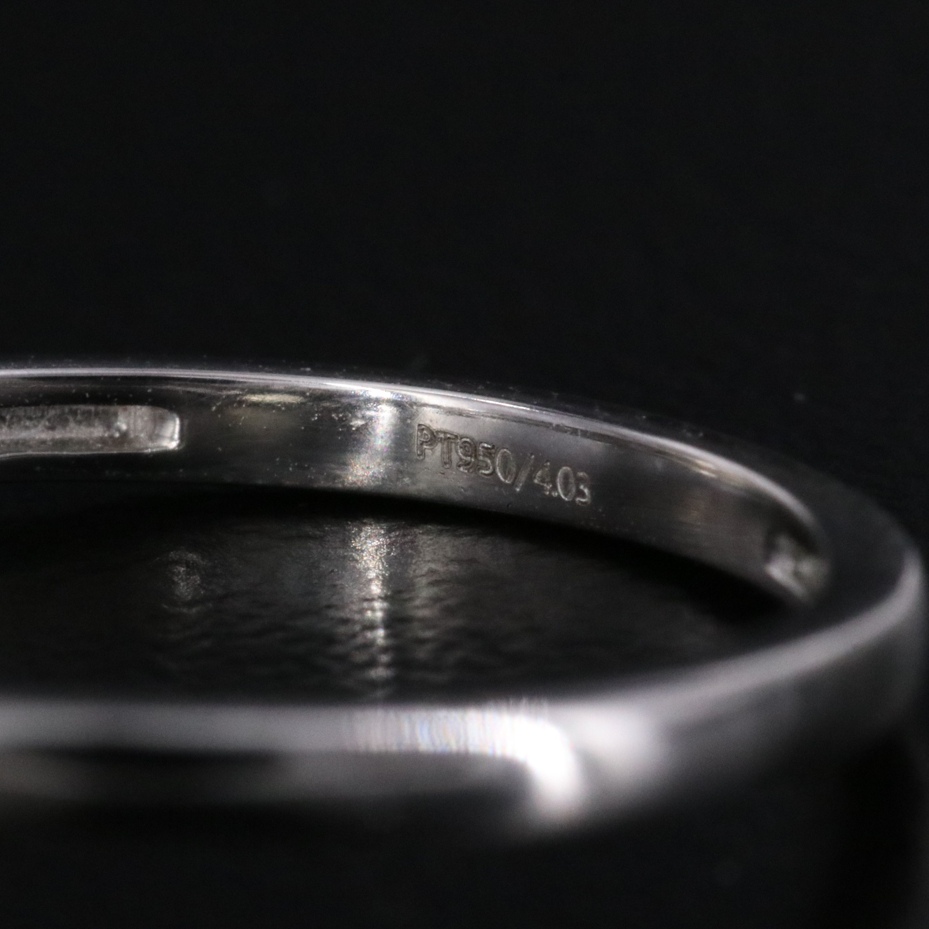 Platinum 4.03 CT Lab Grown Fancy Yellow Diamond Ring with IGI Report