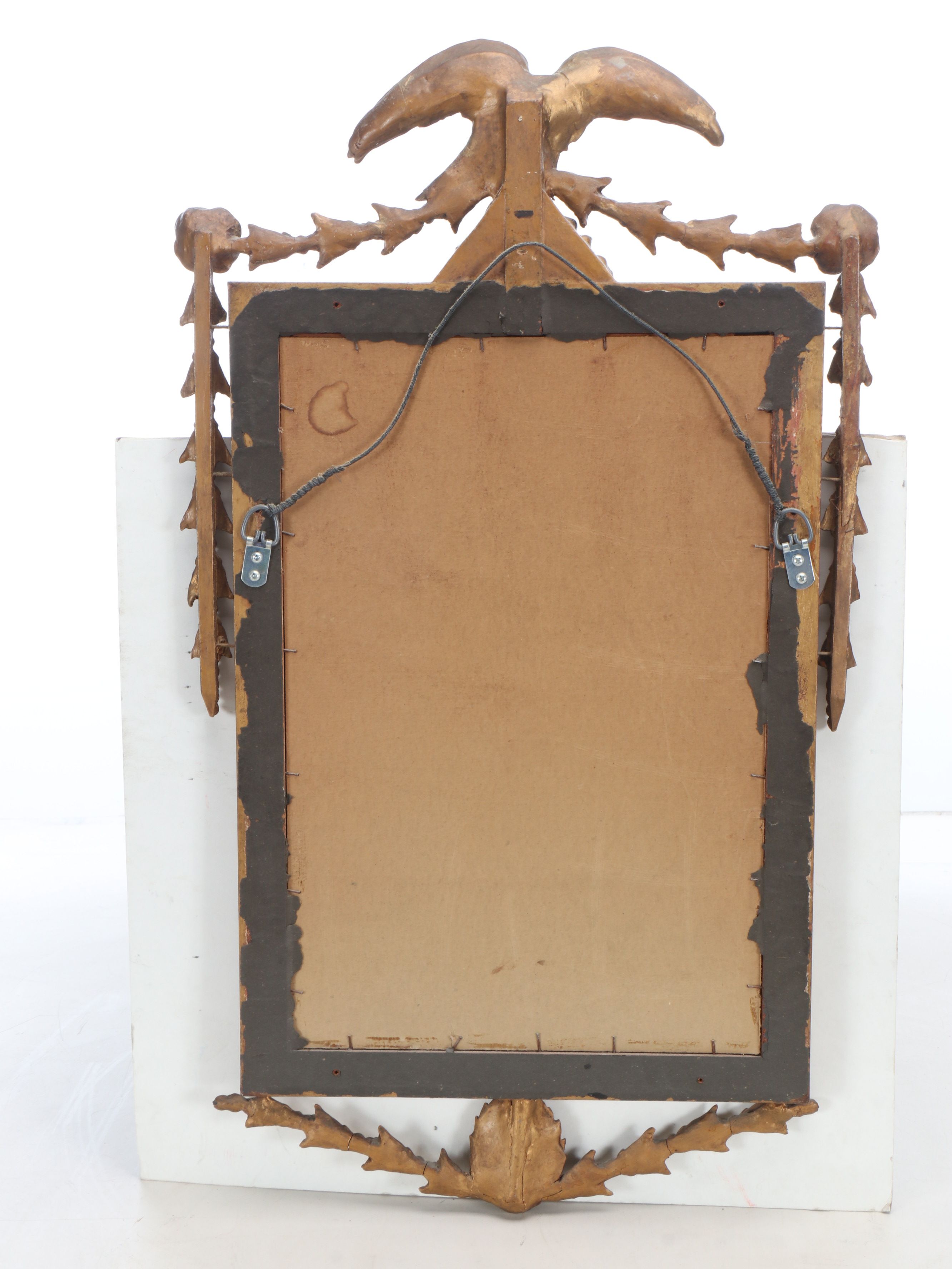 Federal Style Bronze Finish Eagle Finial Wall Mirror