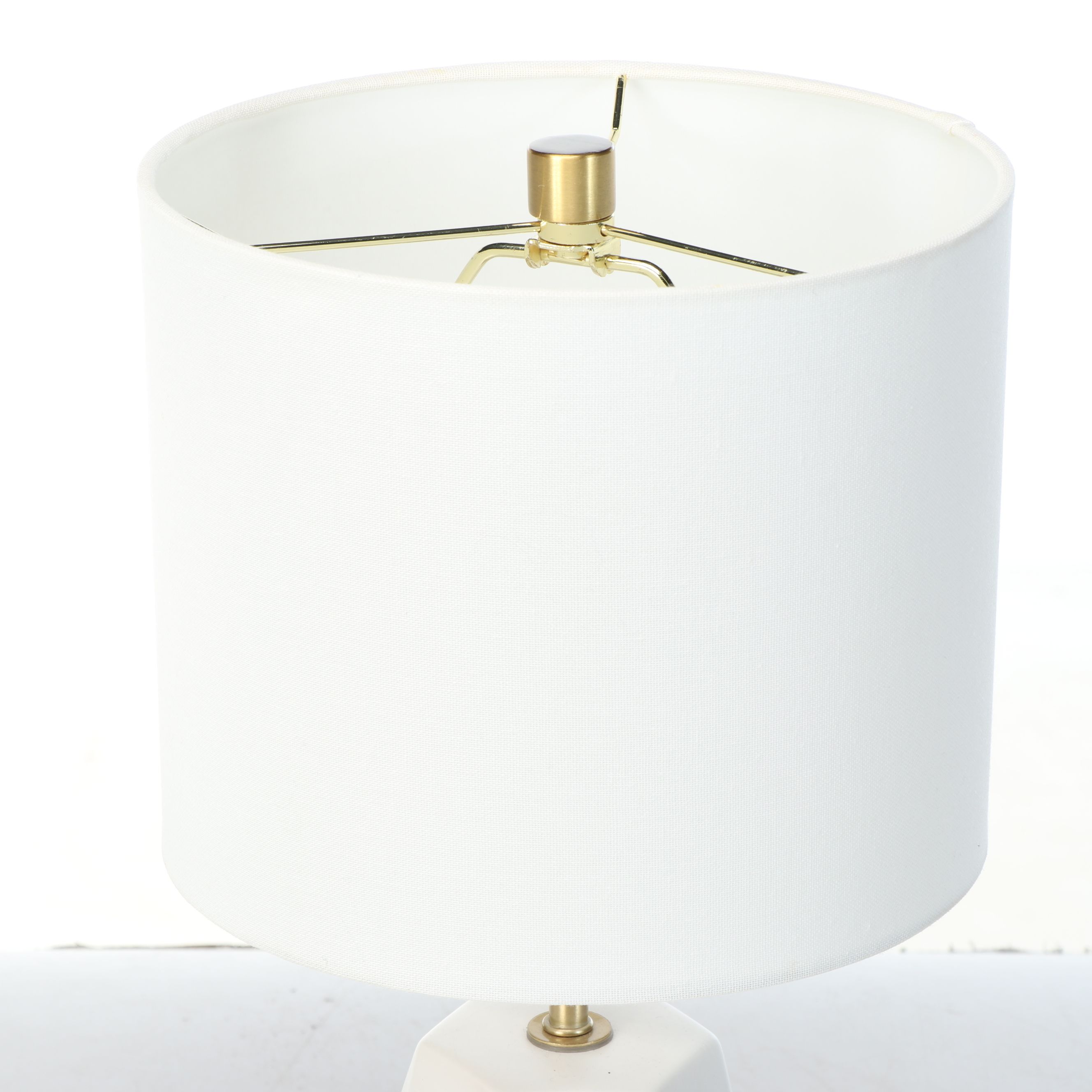 White Geometric Ceramic Table Lamps