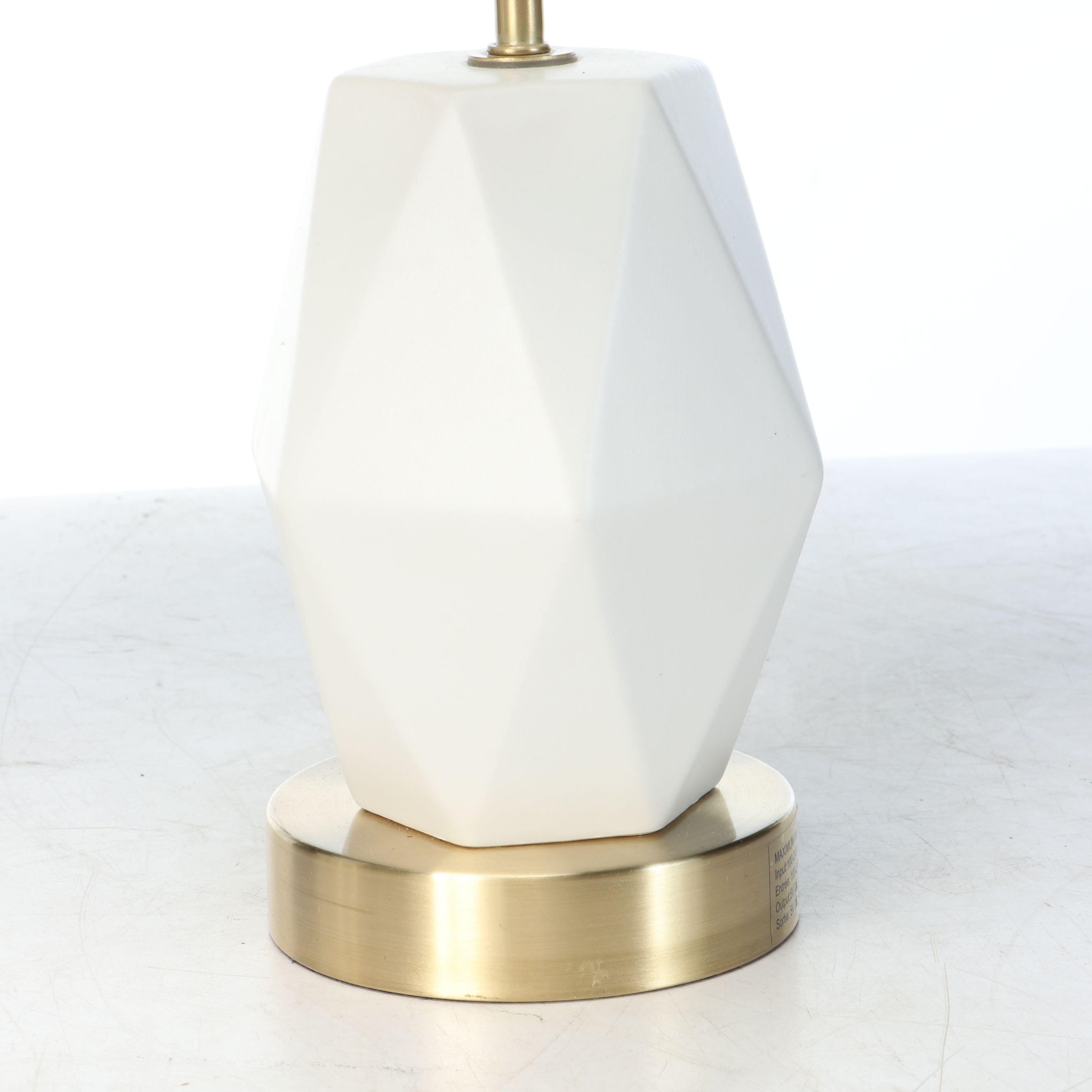 White Geometric Ceramic Table Lamps