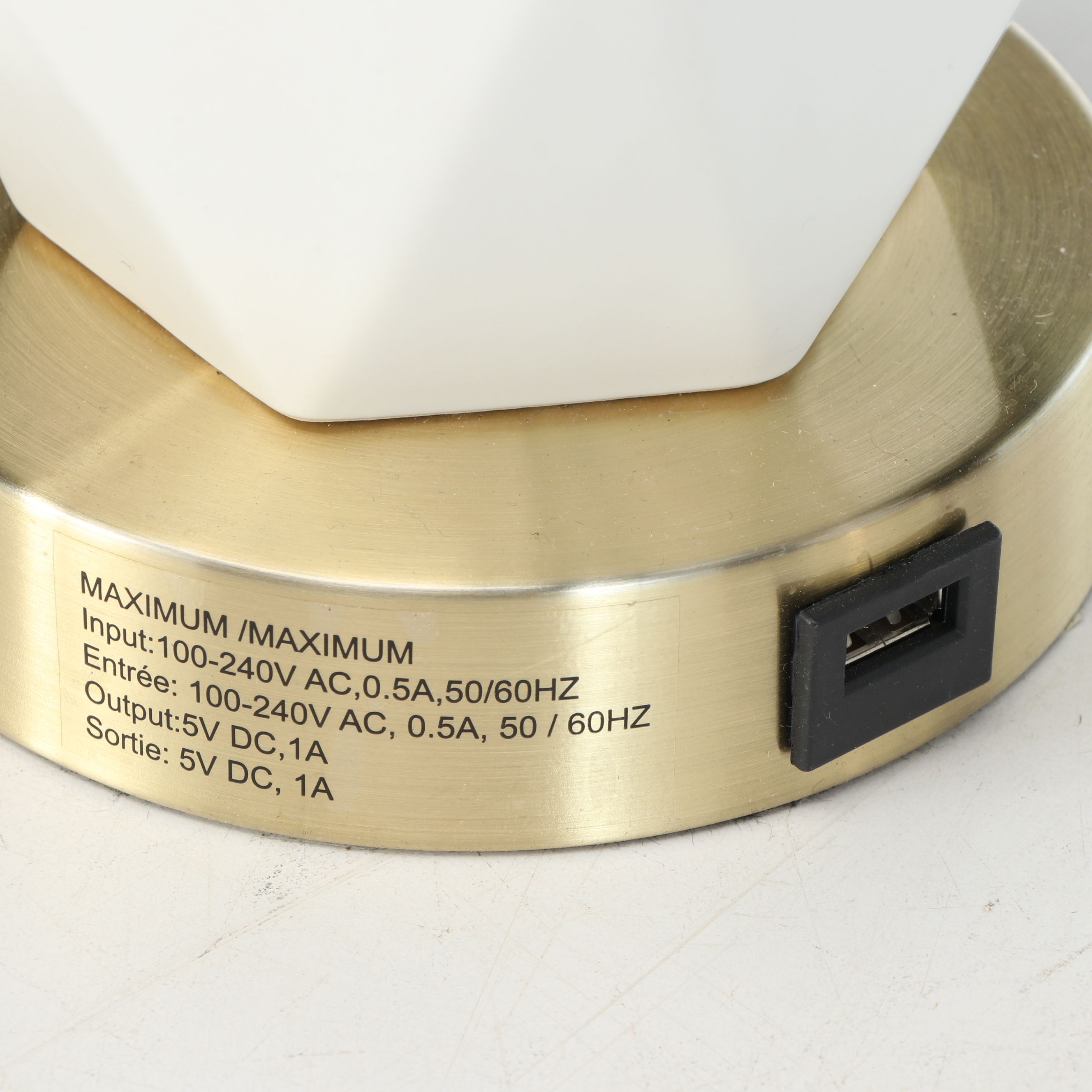 White Geometric Ceramic Table Lamps