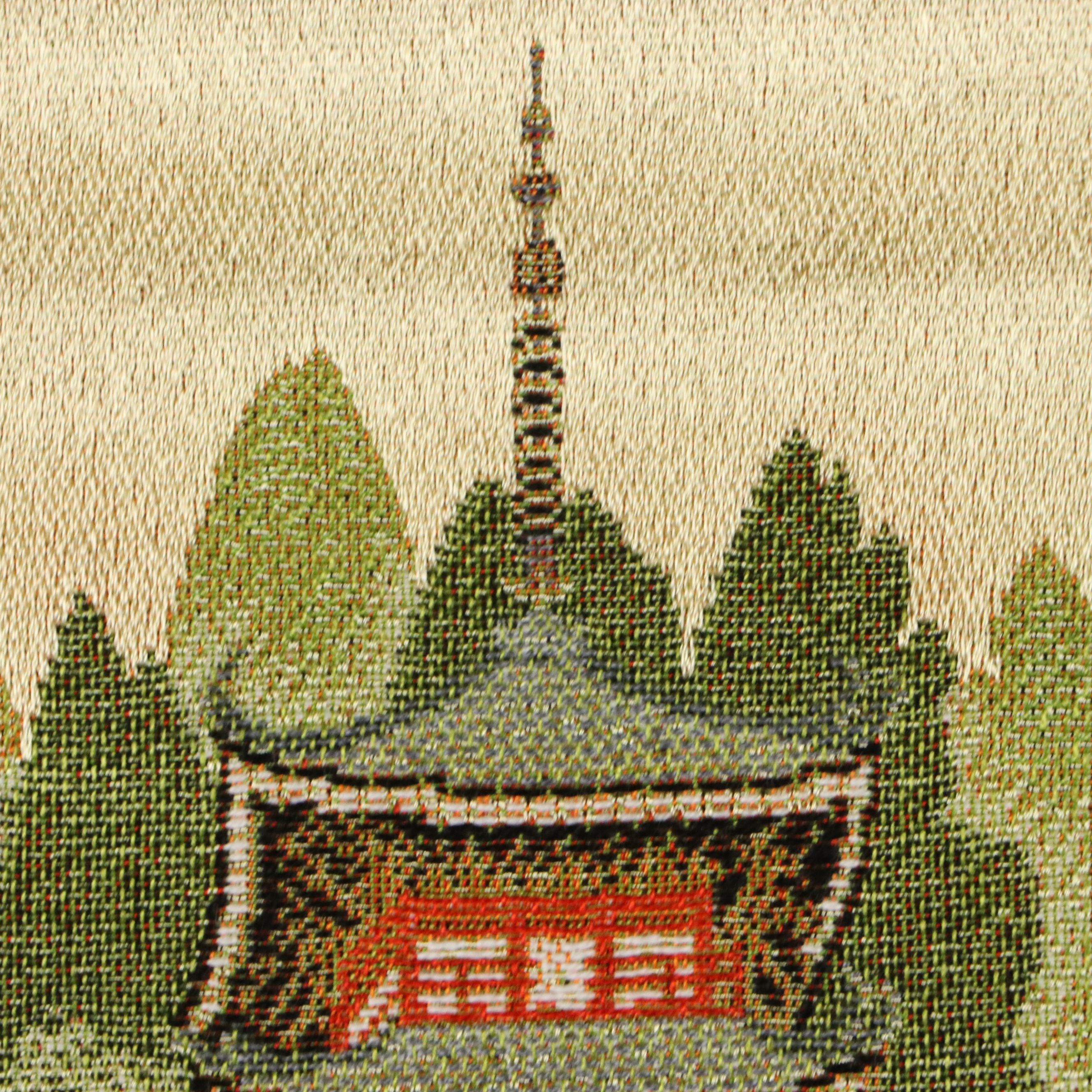 Japanese Jacquard Woven Calendar Hanging Scroll