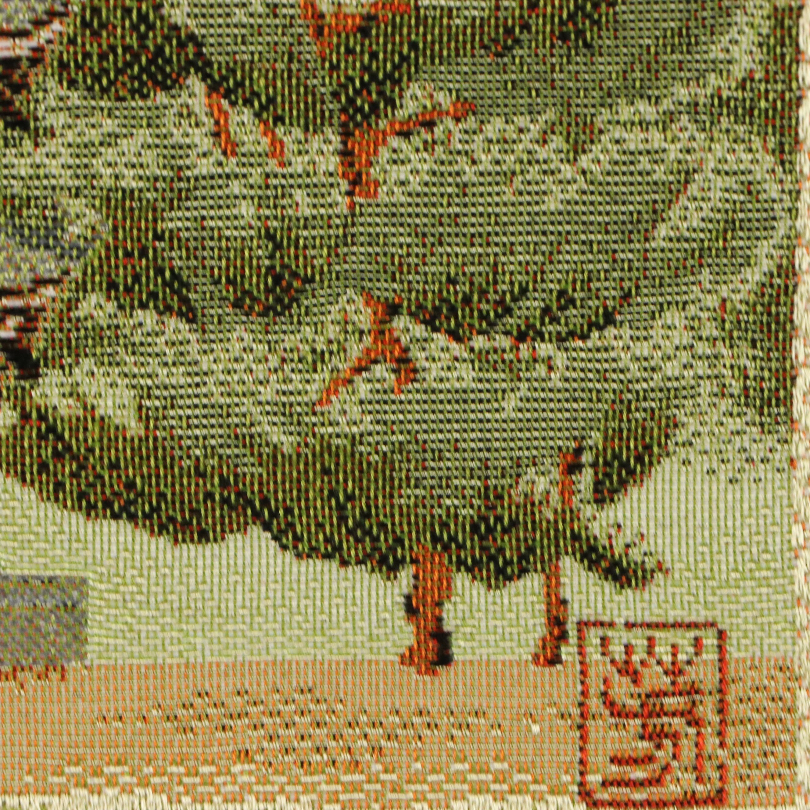 Japanese Jacquard Woven Calendar Hanging Scroll