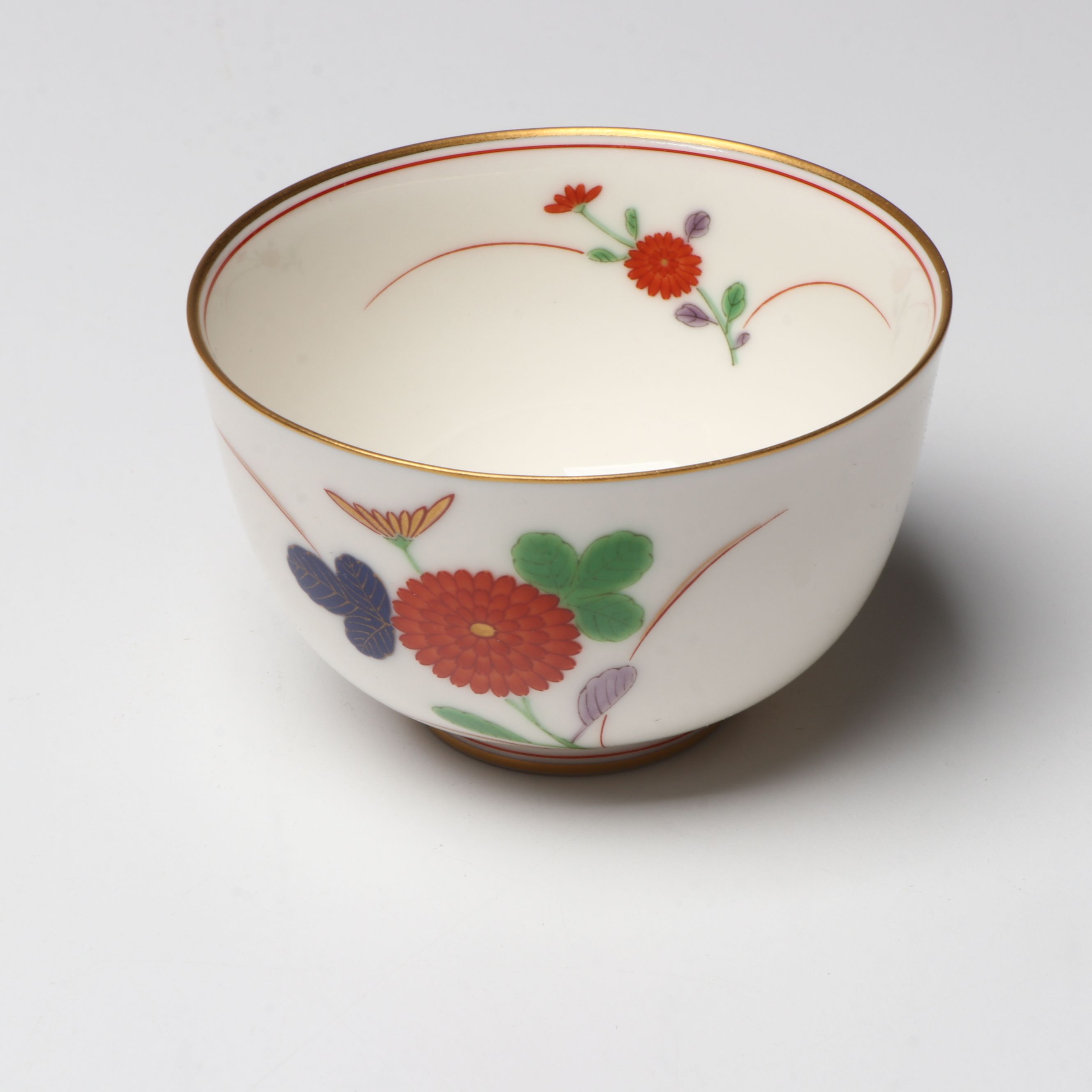 Japanese Koransha Porcelain Tea Bowls with Pitchers, Cups and Serving Dishes