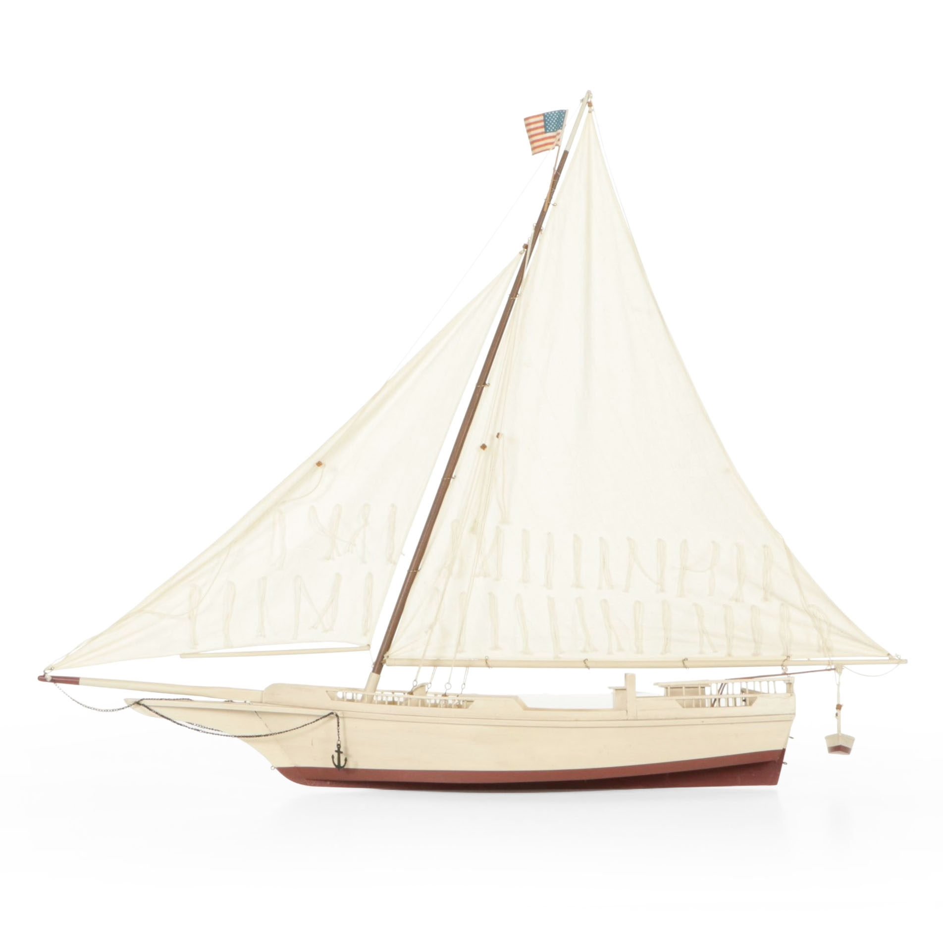 Hand Crafted "Skipjack" Model Sailboat