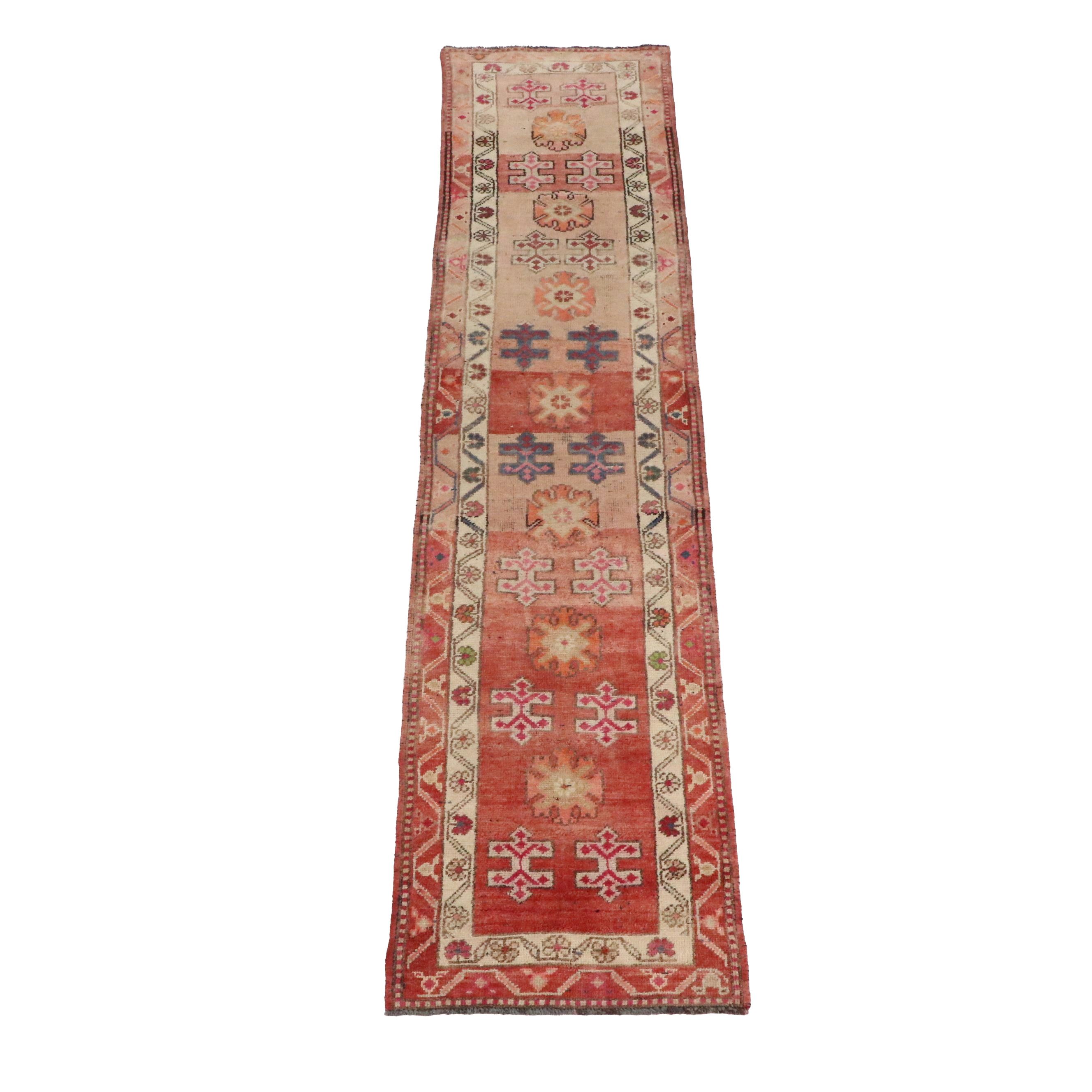 2'8 x 11'5 Hand-Knotted Turkish Anatolian Oushak Carpet Runner