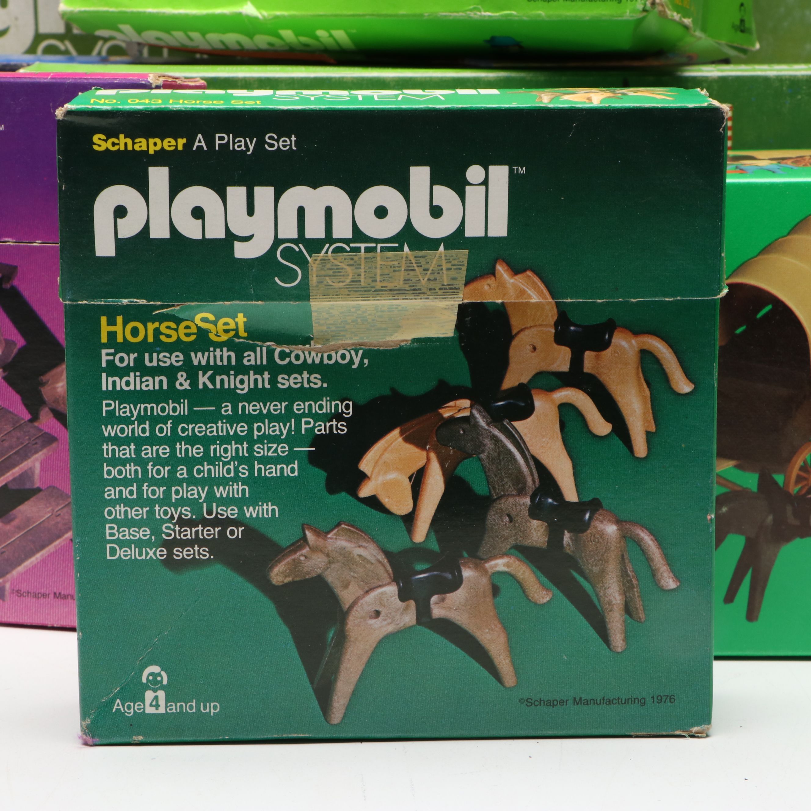 Playmobil Covered Wagon, Construction Workers, and More Vintage Toy Sets