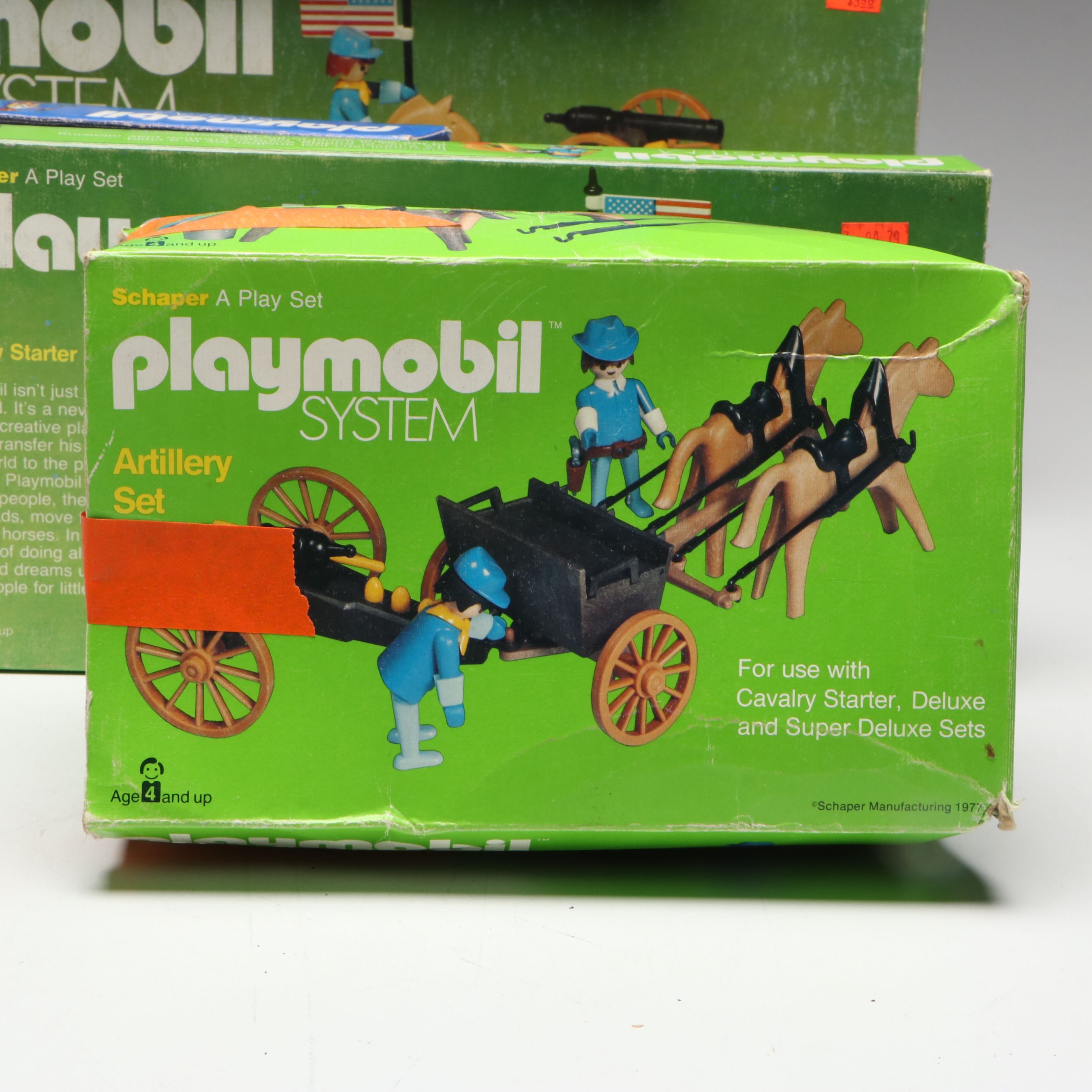Playmobil Covered Wagon, Construction Workers, and More Vintage Toy Sets