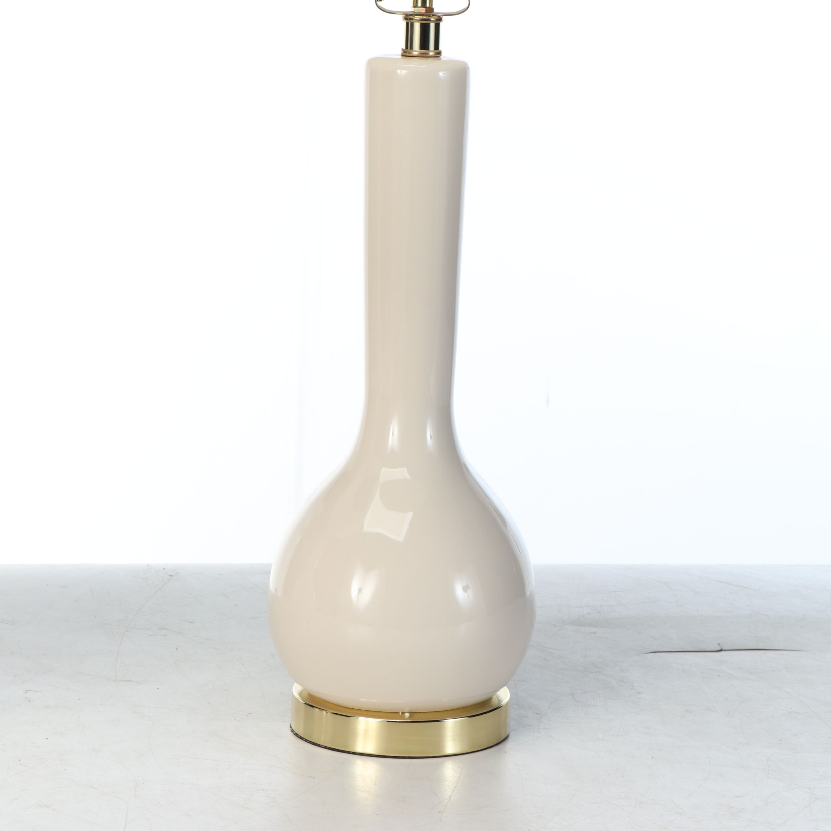 Safavieh "Mae" Long Necked Ceramic Table Lamps with Cotton Shades