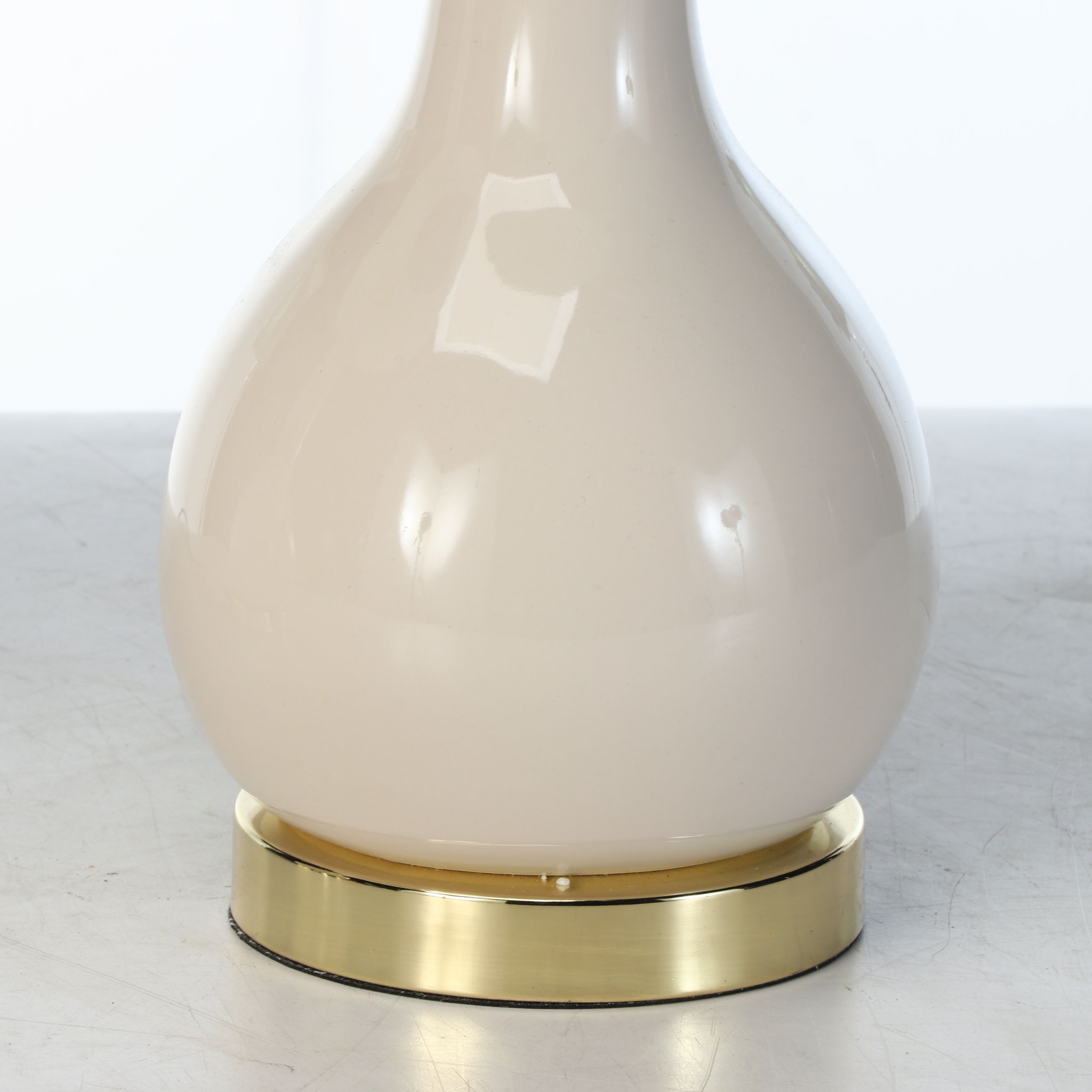 Safavieh "Mae" Long Necked Ceramic Table Lamps with Cotton Shades