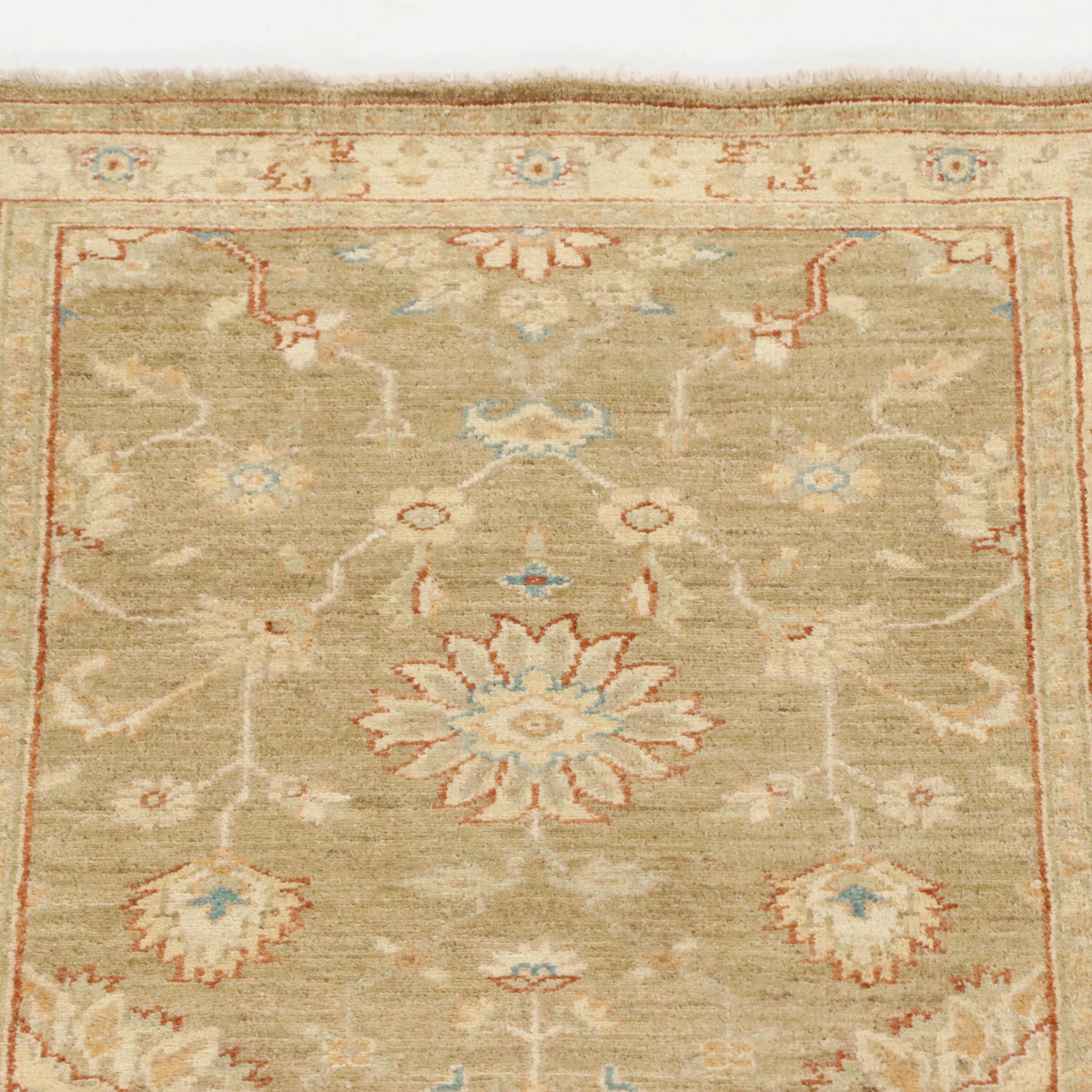 3' x 11'11 Hand-Knotted Turkish Oushak Carpet Runner