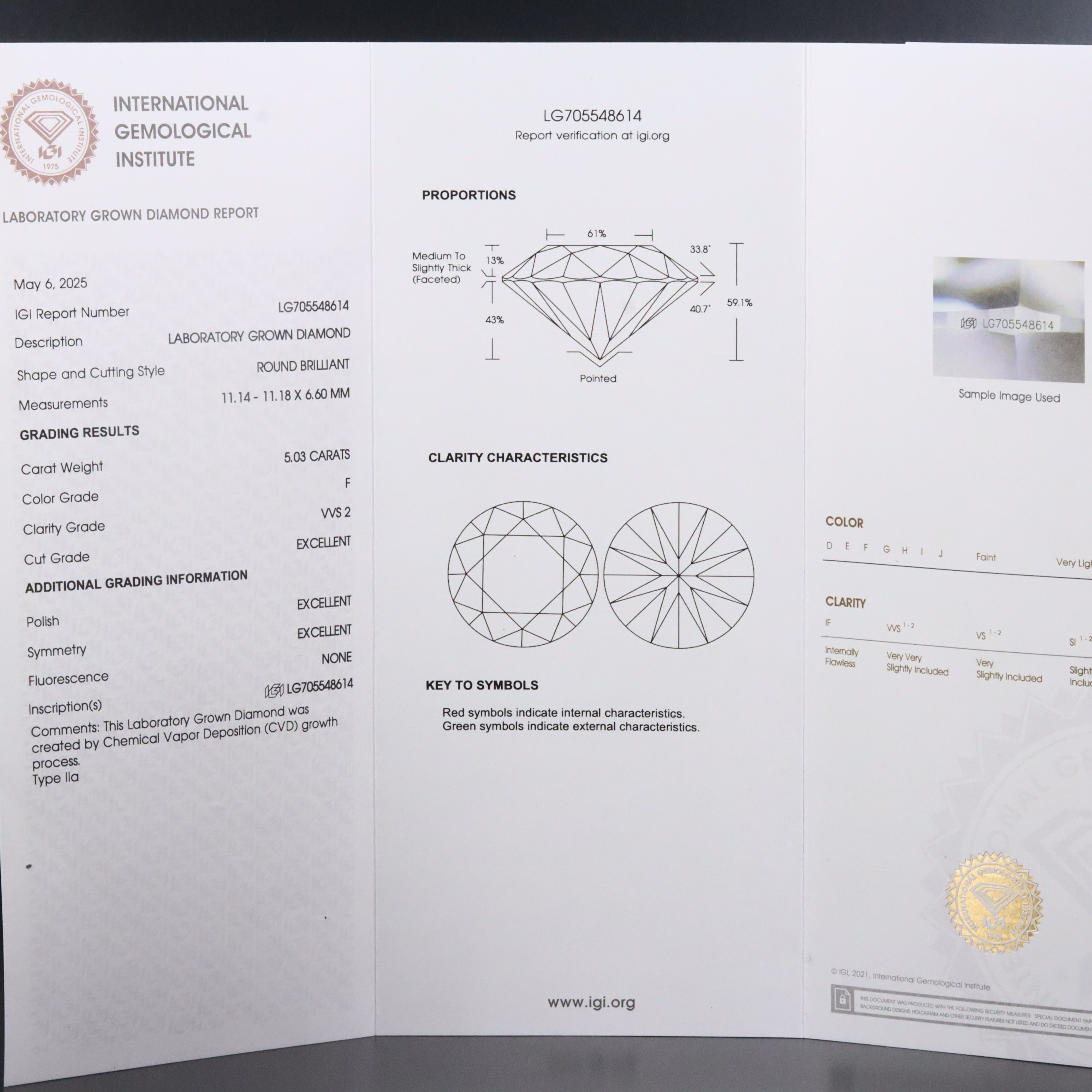 Loose 10.06 CTW Matched Pair Lab Grown Diamonds with IGI Reports