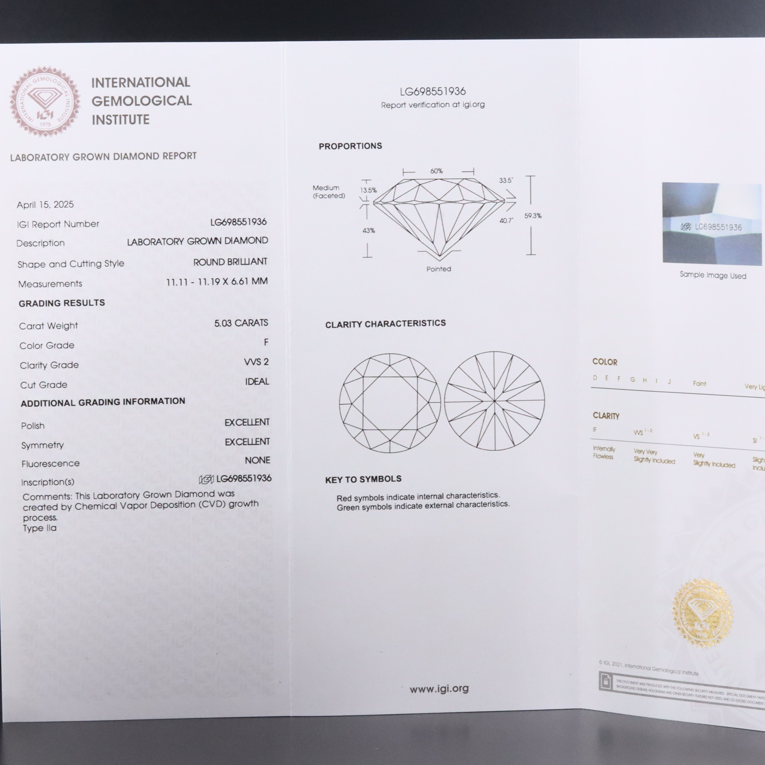 Loose 10.06 CTW Matched Pair Lab Grown Diamonds with IGI Reports