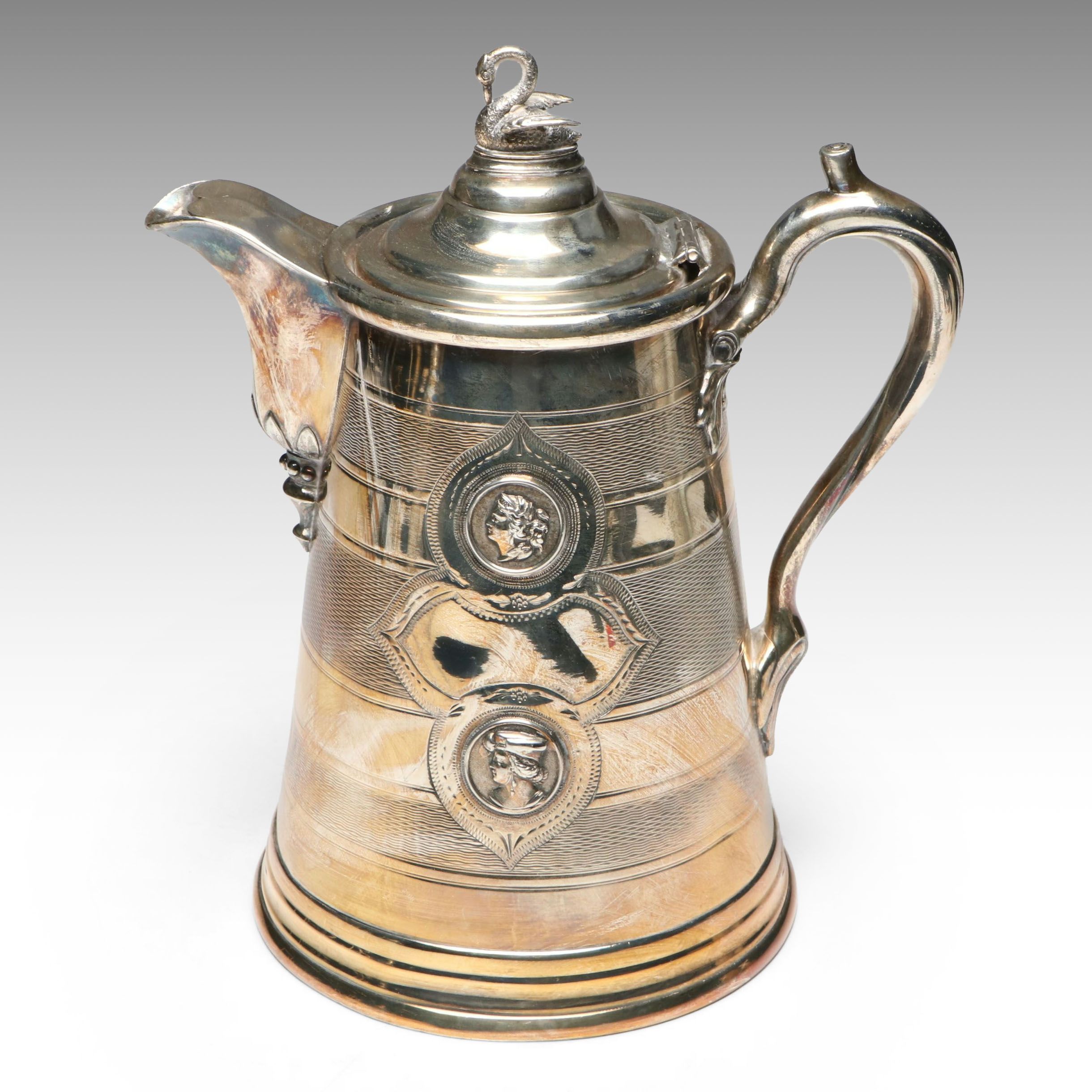 Victorian Lyman's Silver Plate Double Wall Ice Pitcher, Late 19th Century