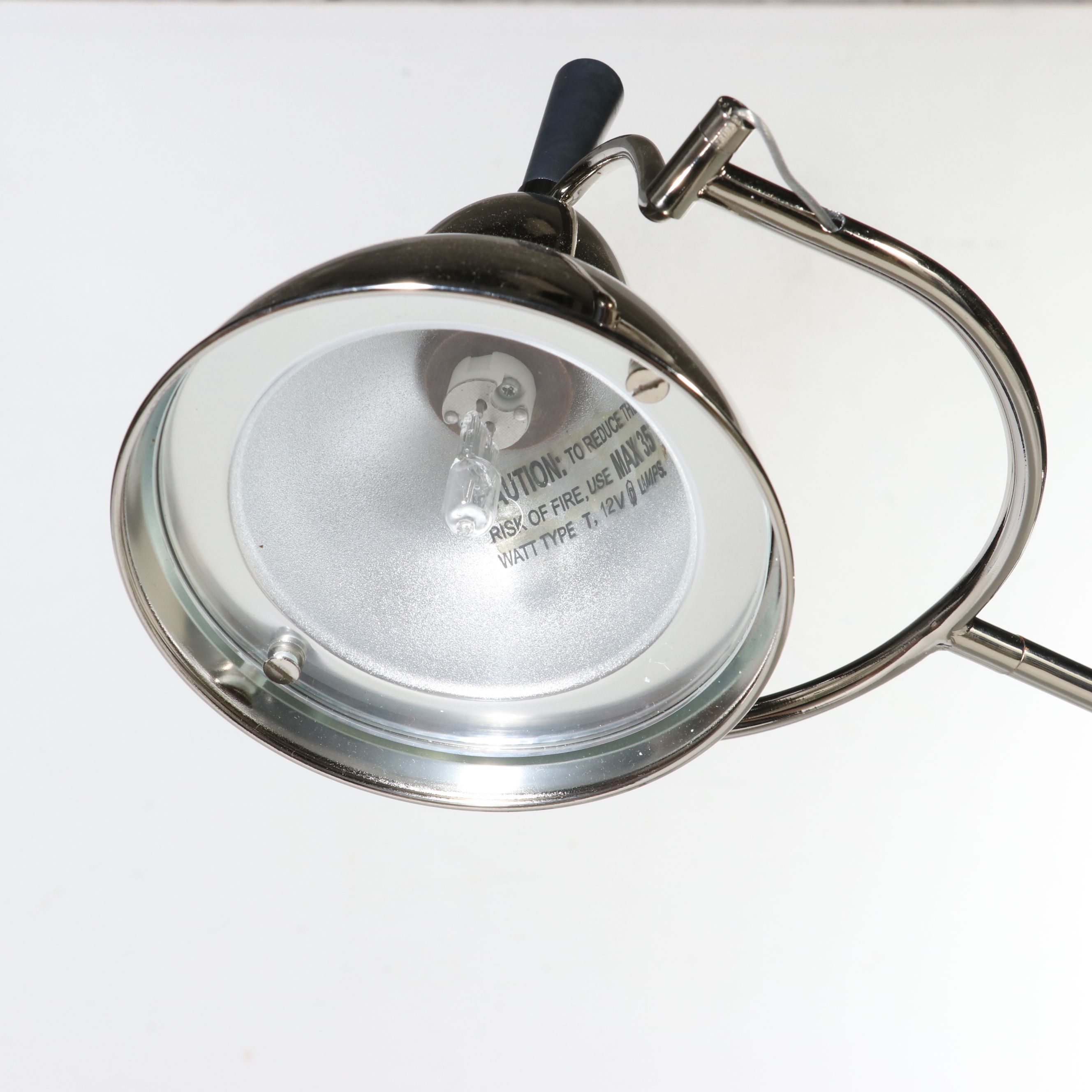 Postmodern Chromed Metal Dual Cantilever Floor Lamp