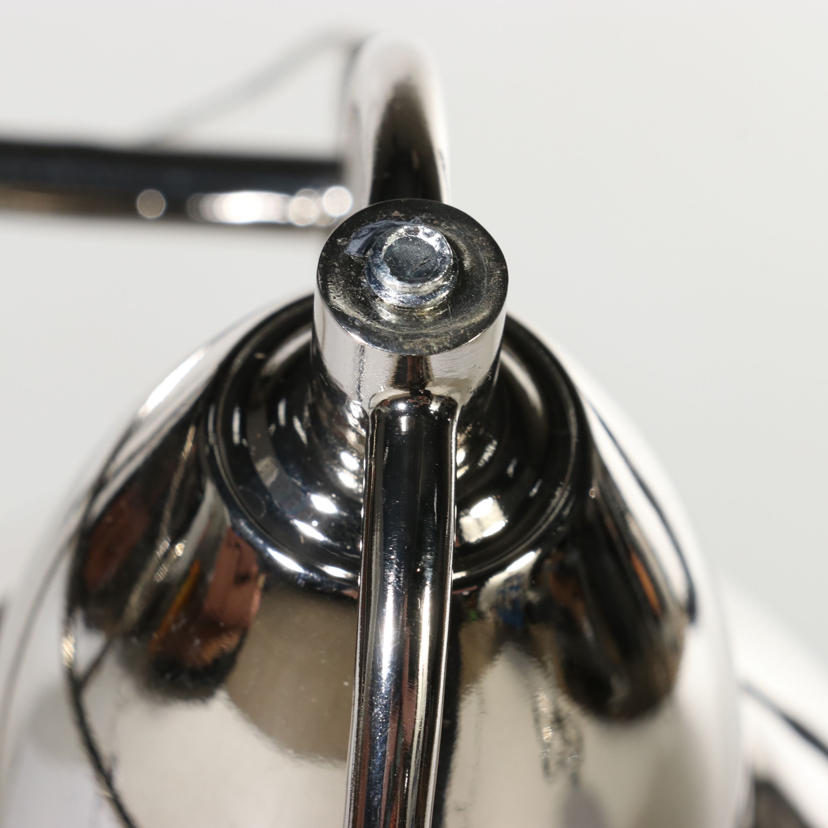 Postmodern Chromed Metal Dual Cantilever Floor Lamp