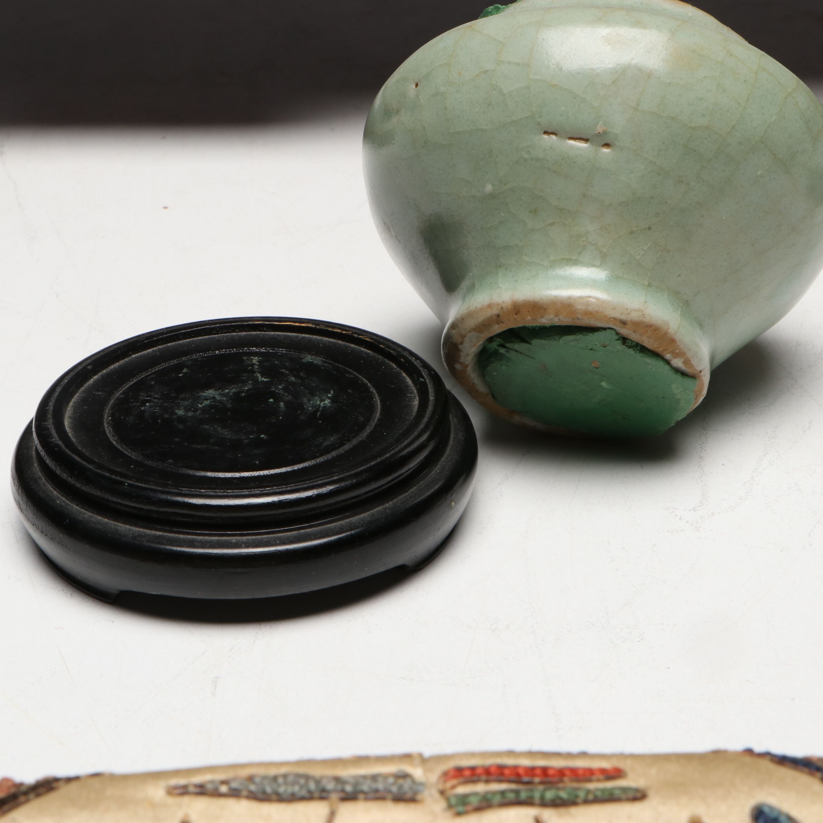 Norman Brumm Trillium Enamel Sculpture with Chinese Brass Box and More Décor