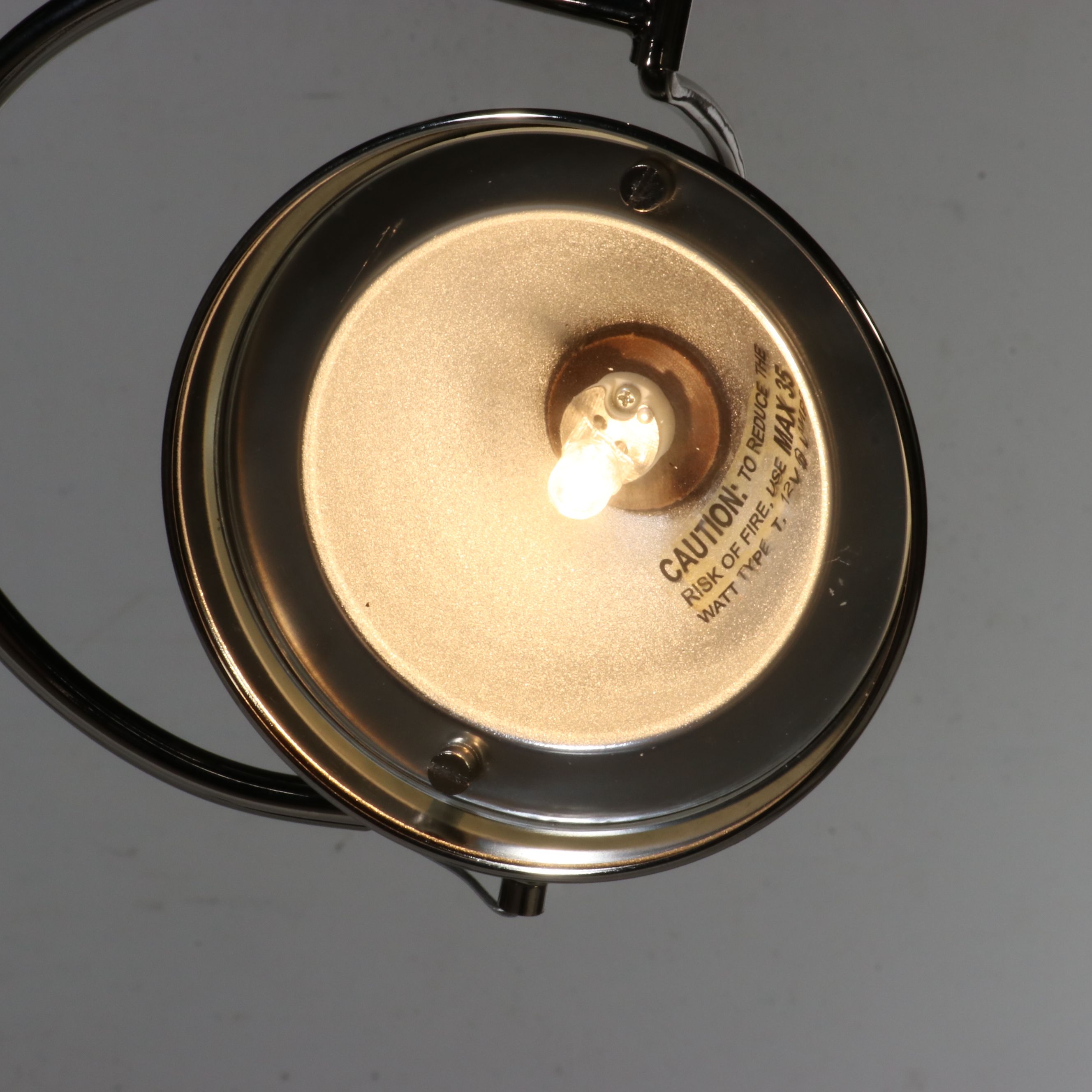 Postmodern Chromed Metal Dual Cantilever Floor Lamp