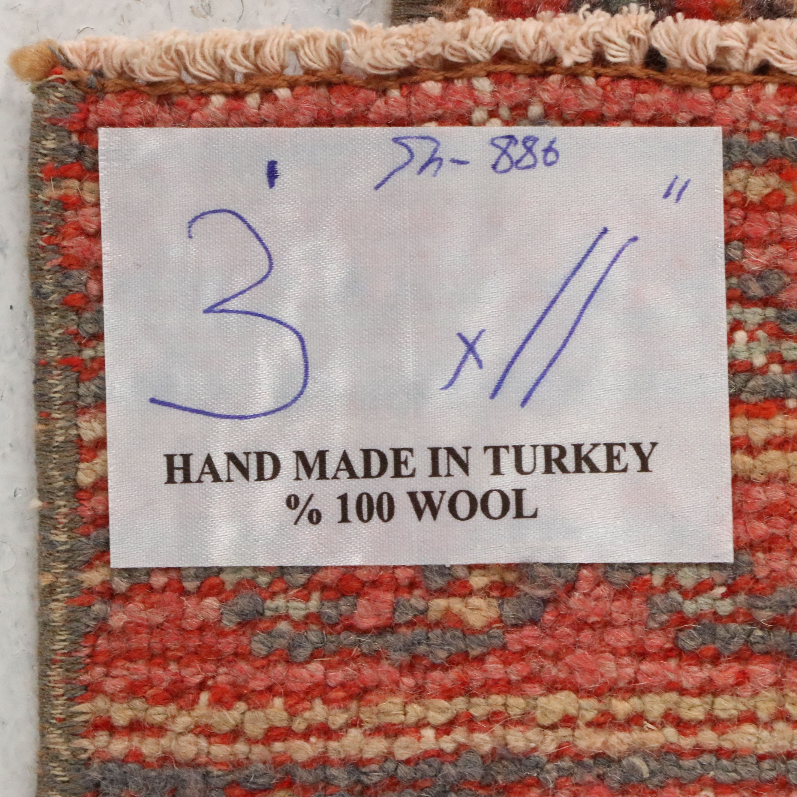 3'1 x 12' Hand-Knotted Turkish Long Rug