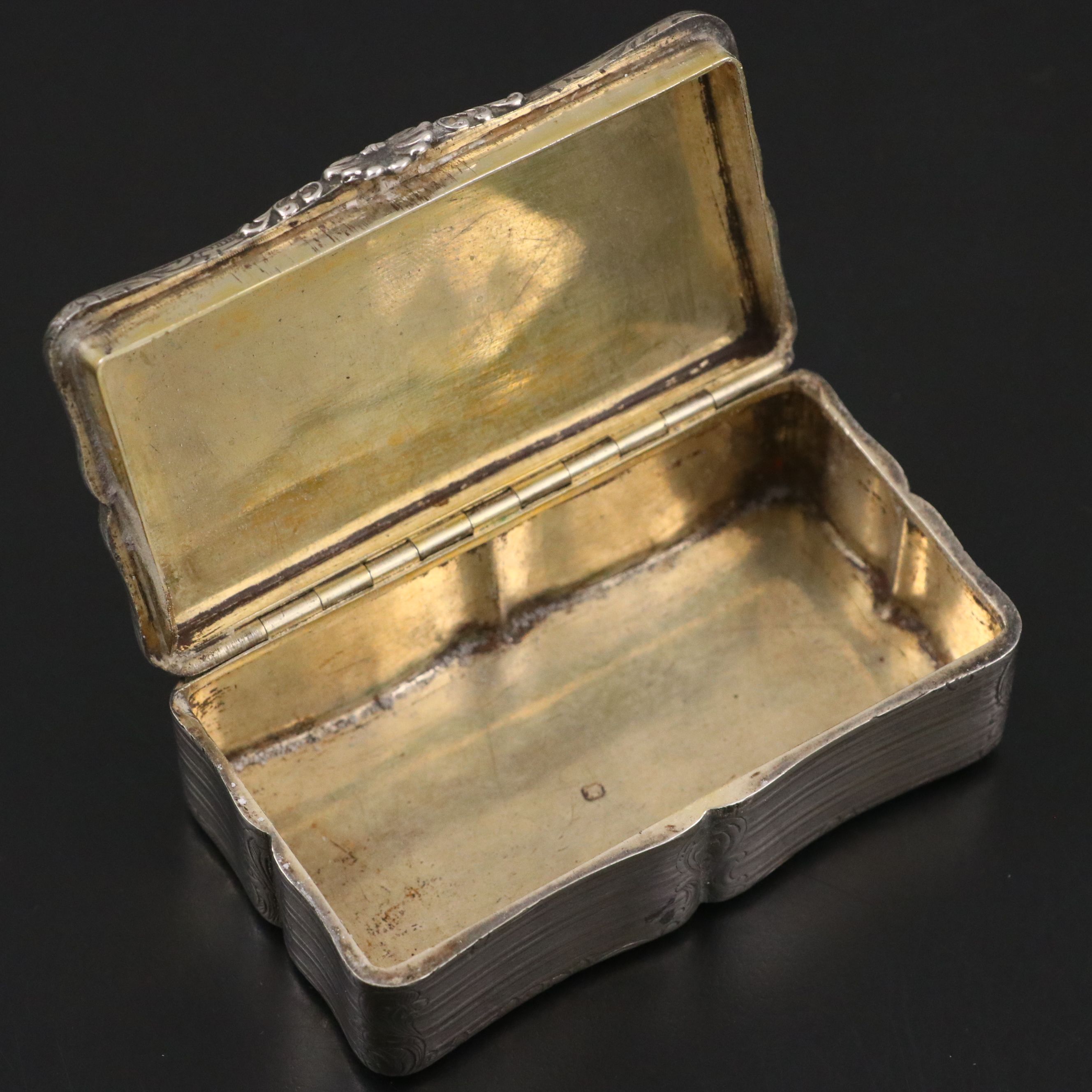 French Gold-Washed Cloisonné Sterling Decorative Box