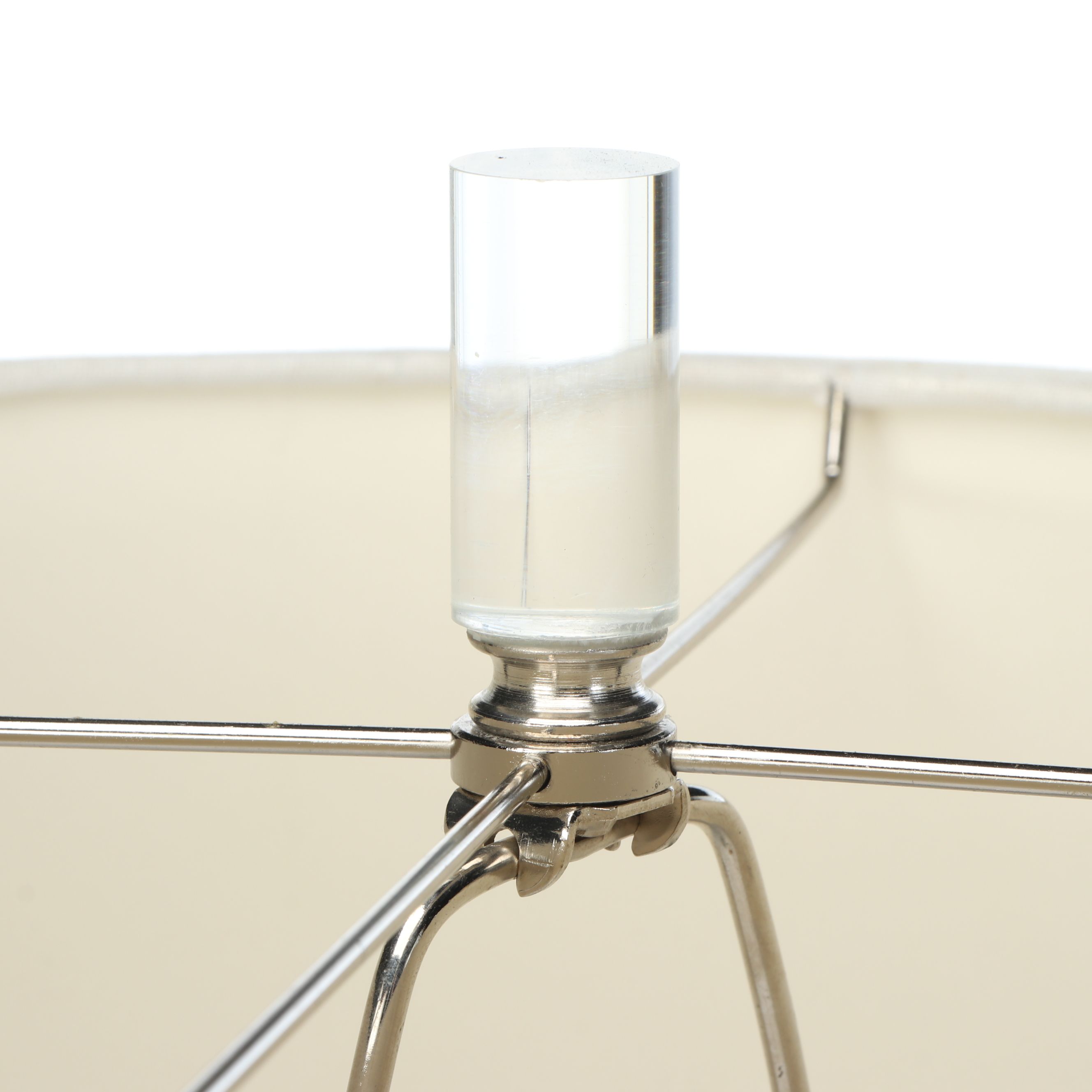 Clear Seed Glass Jug Table Lamps with Drum Shades