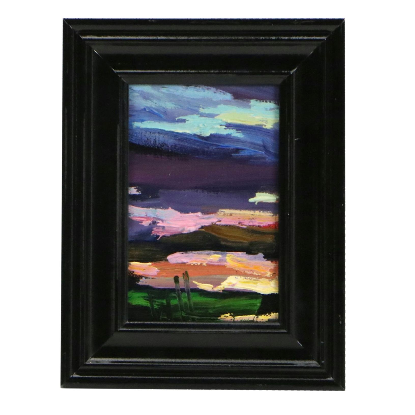 William Hawkins Oil Painting of Landscape at Sunset, Circa 2026