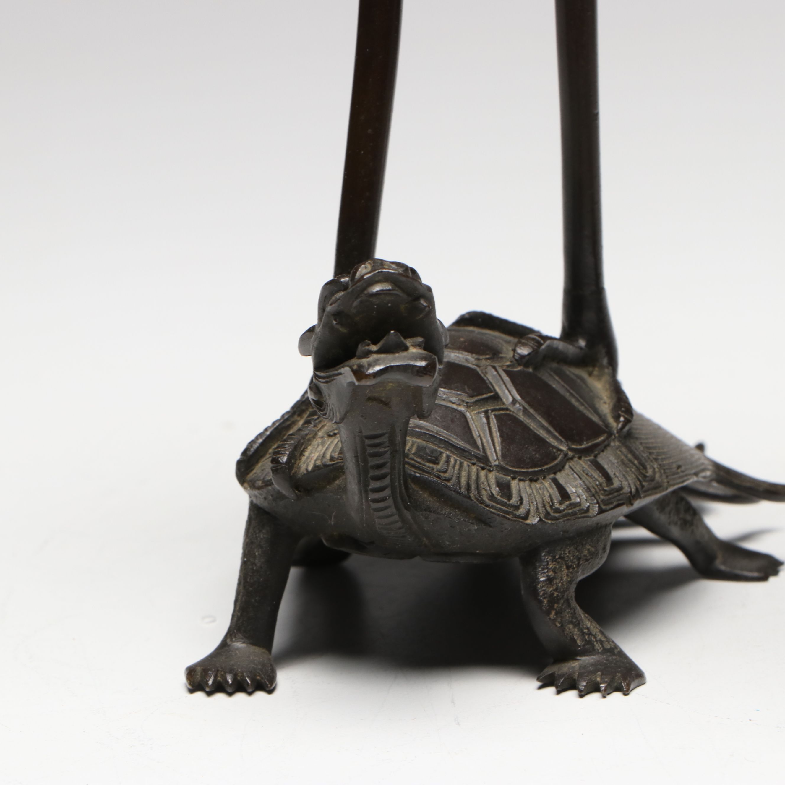 Chinese Bronze Cranes on Turtles