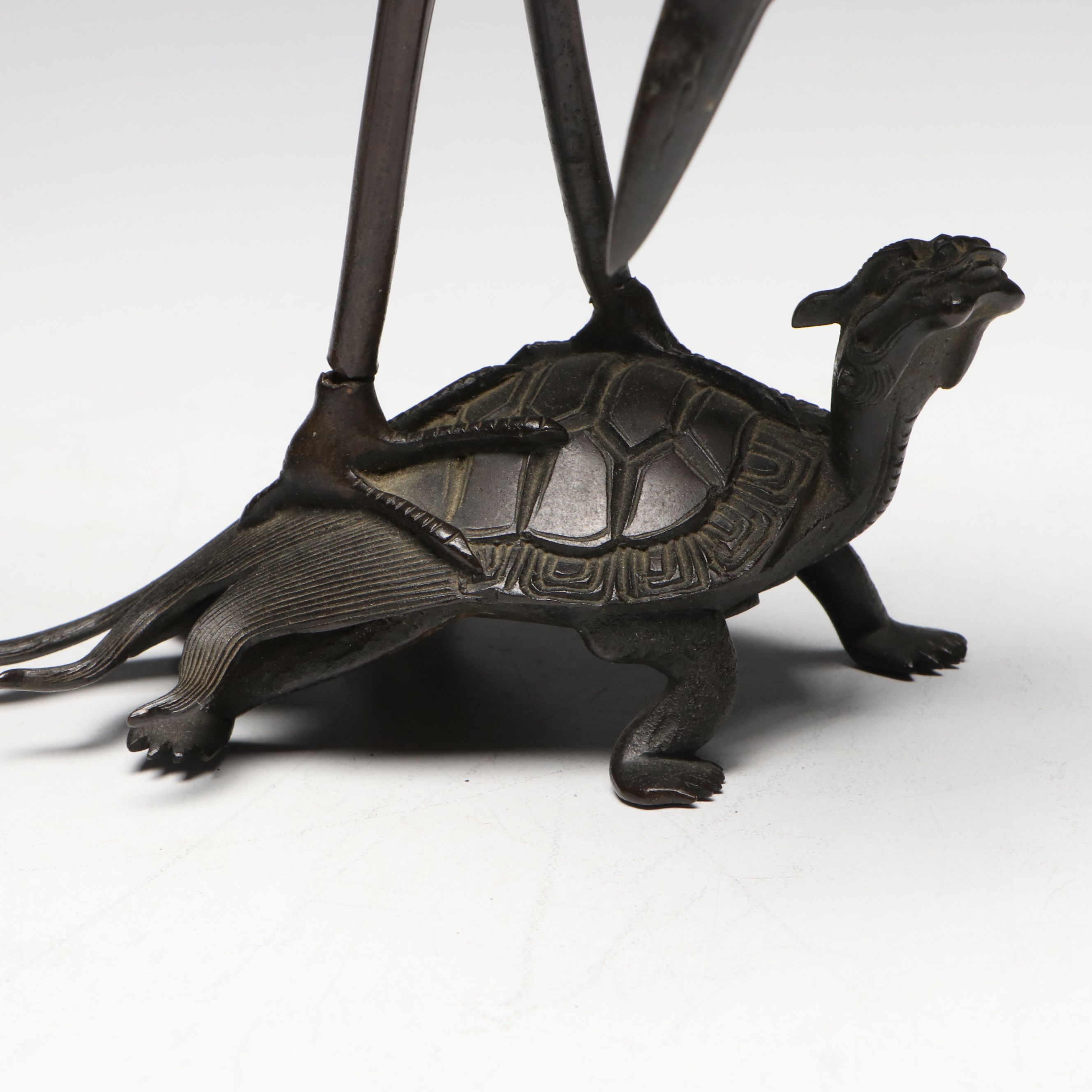 Chinese Bronze Cranes on Turtles