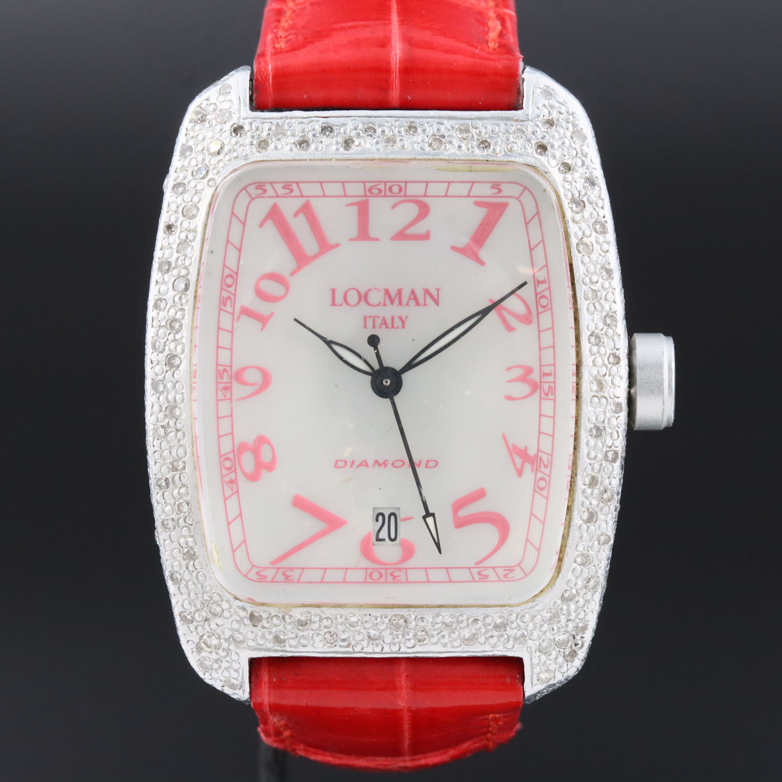 Locman Italy Aluninum Diamond Case Ref.488 Quartz Watch