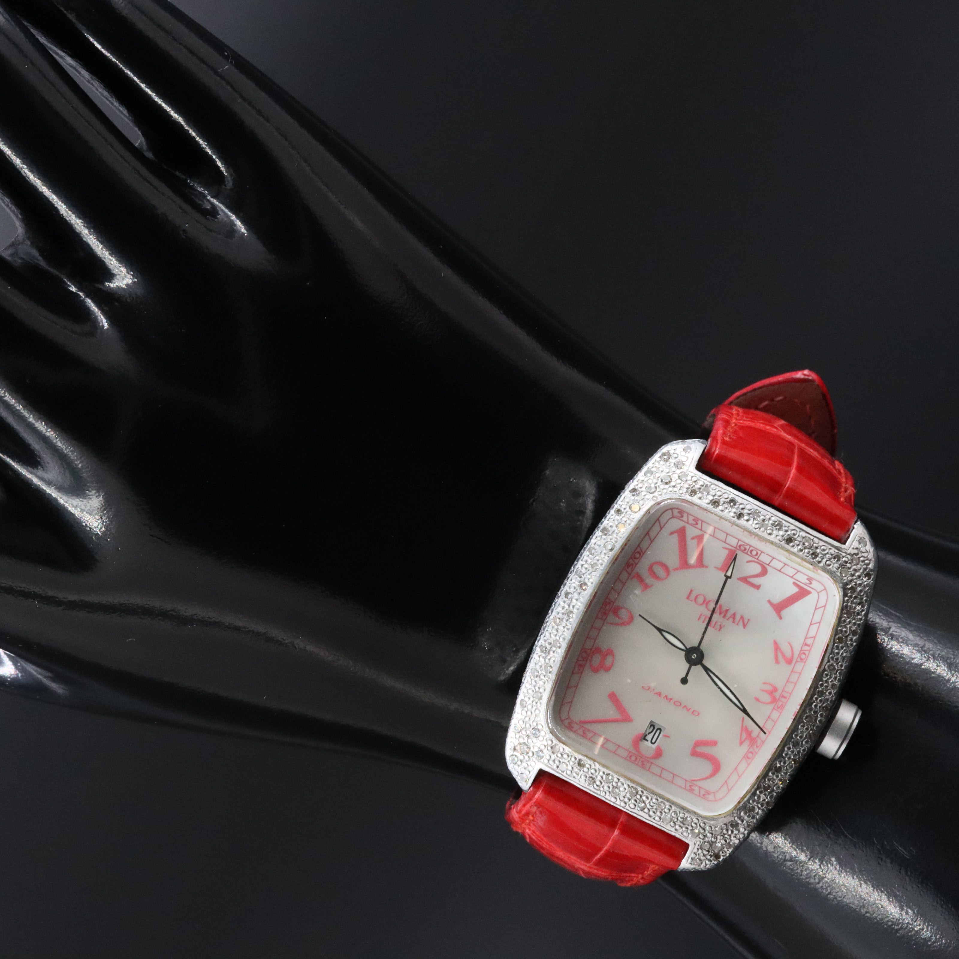 Locman Italy Aluninum Diamond Case Ref.488 Quartz Watch