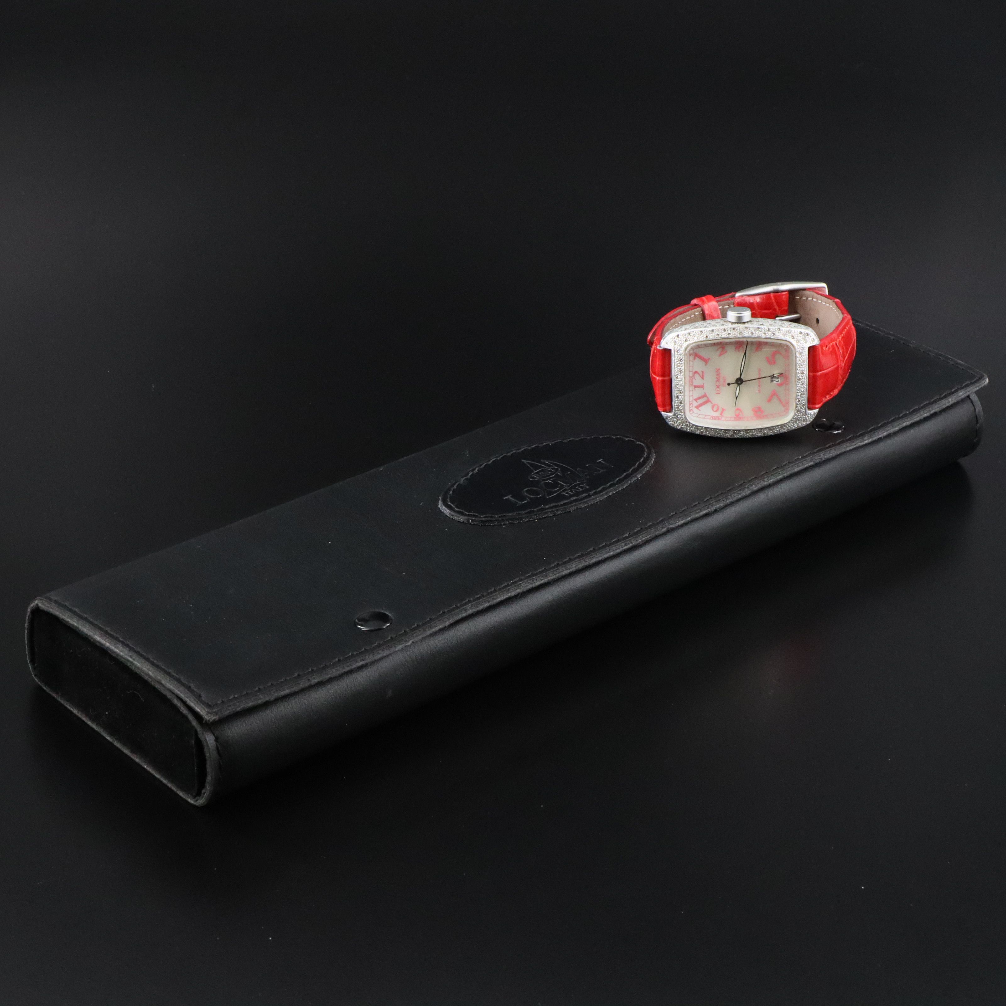 Locman Italy Aluninum Diamond Case Ref.488 Quartz Watch