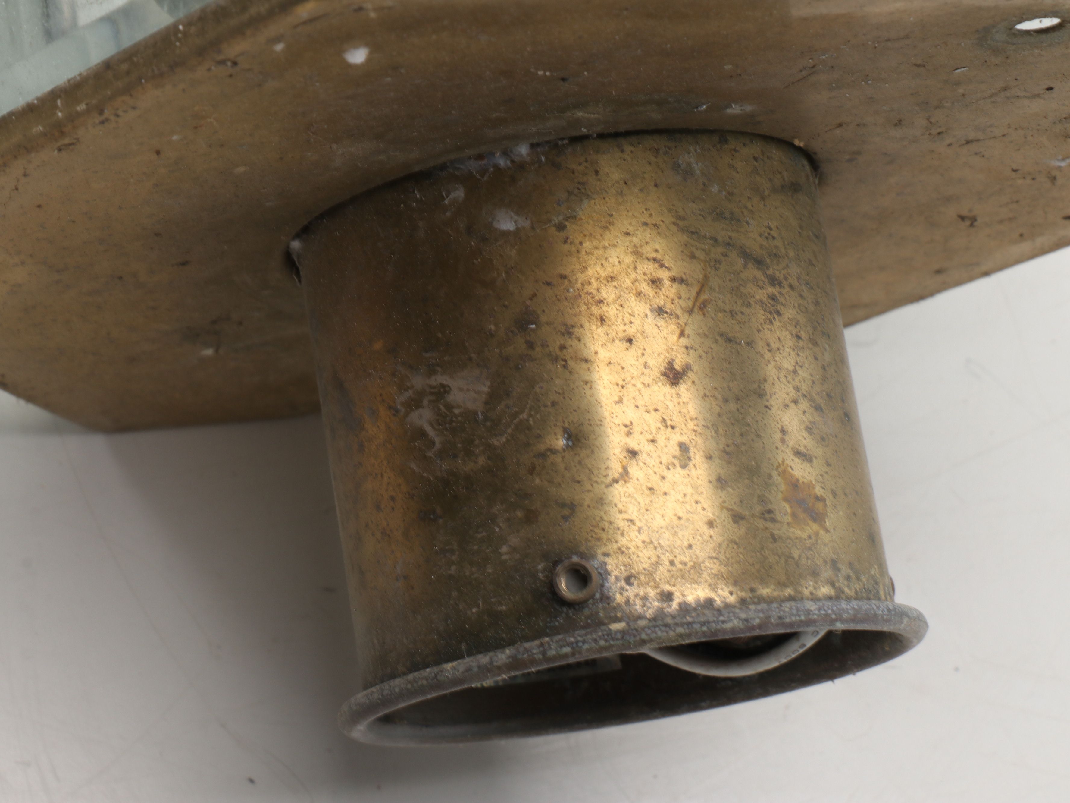 Beveled Glass and Brass Outdoor Wall Lanterns