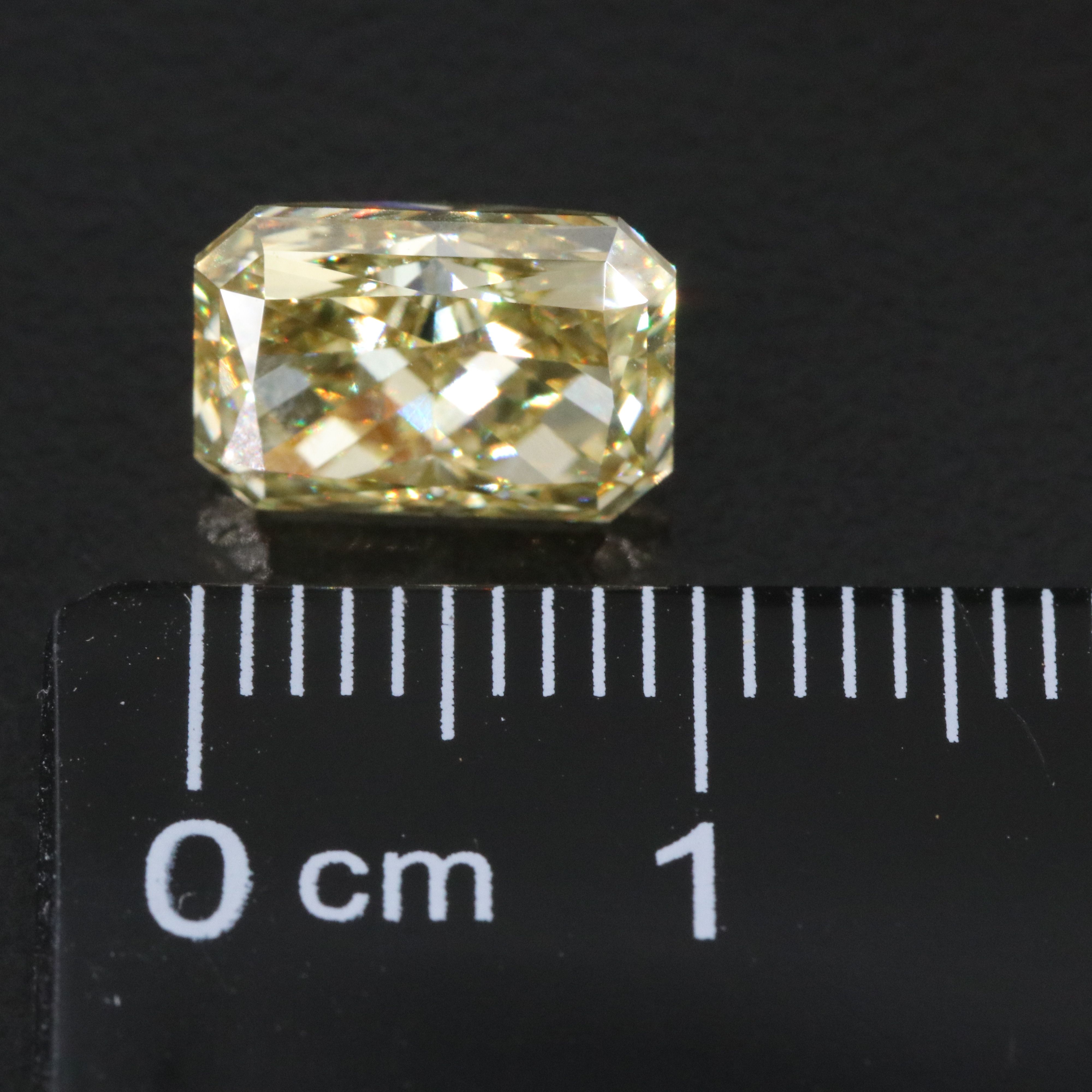 Loose 3.03 CT Lab Grown Fancy Intense Yellow Diamond with IGI Report